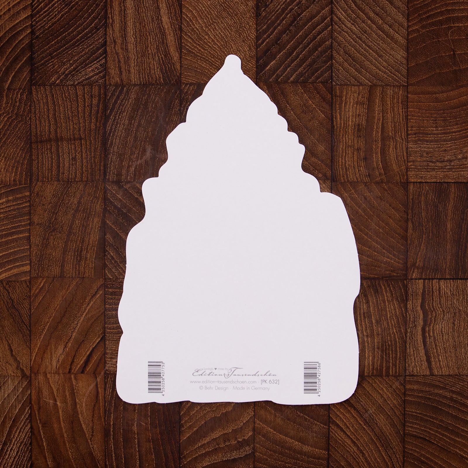 ドイツ製 クリスマス　ダイカットポストカード ラメ＆ダイカット加工 ツリー