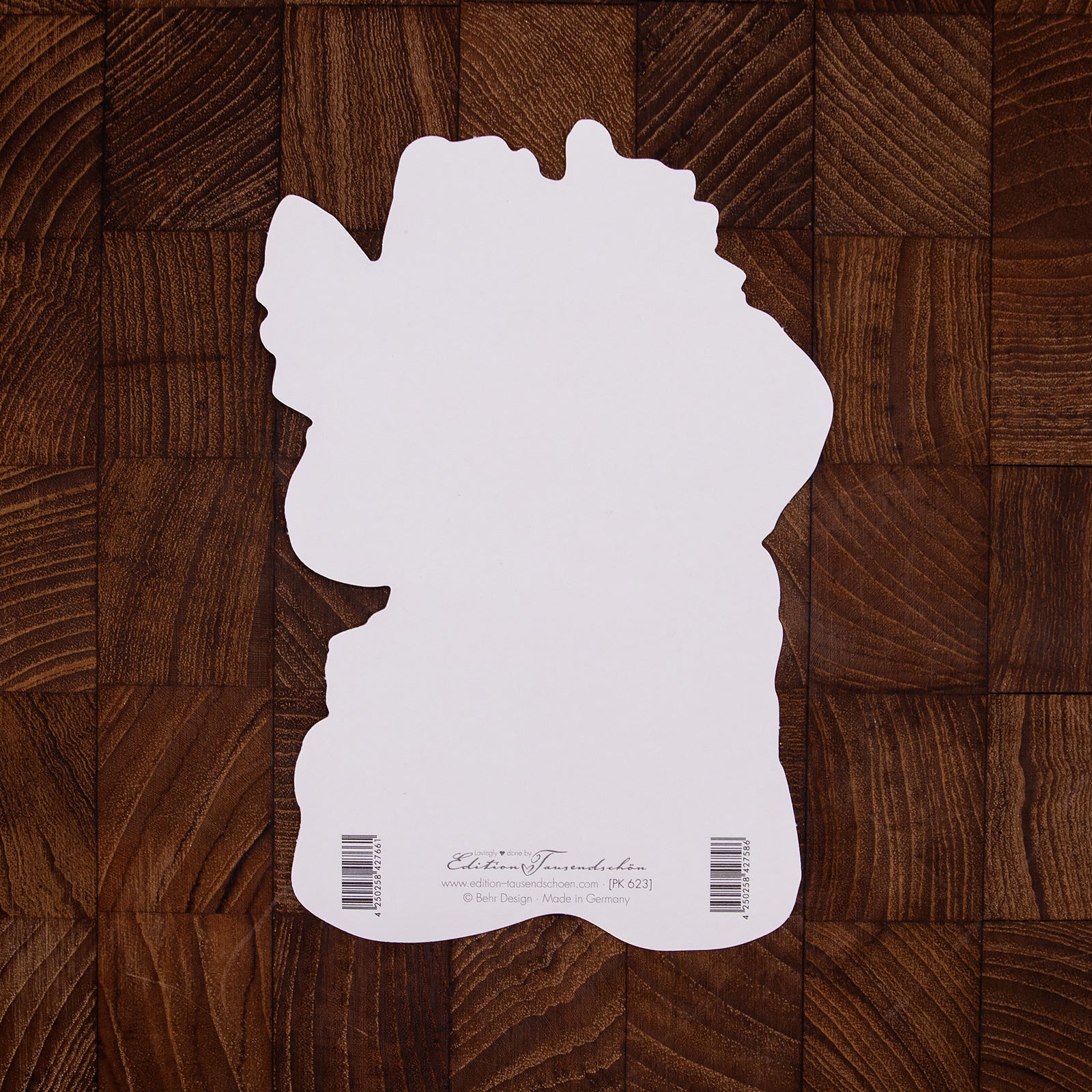 ドイツ製 クリスマス　ダイカットポストカード ラメ＆ダイカット加工 サンタクロース