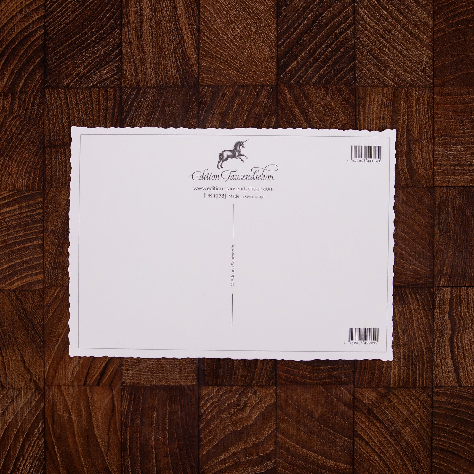 ドイツ製 クリスマス ポストカード ラメ＆ダイカット加工 ネコのクリスマス