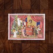 ドイツ製 クリスマス ポストカード ラメ＆ダイカット加工 天使の子供たち