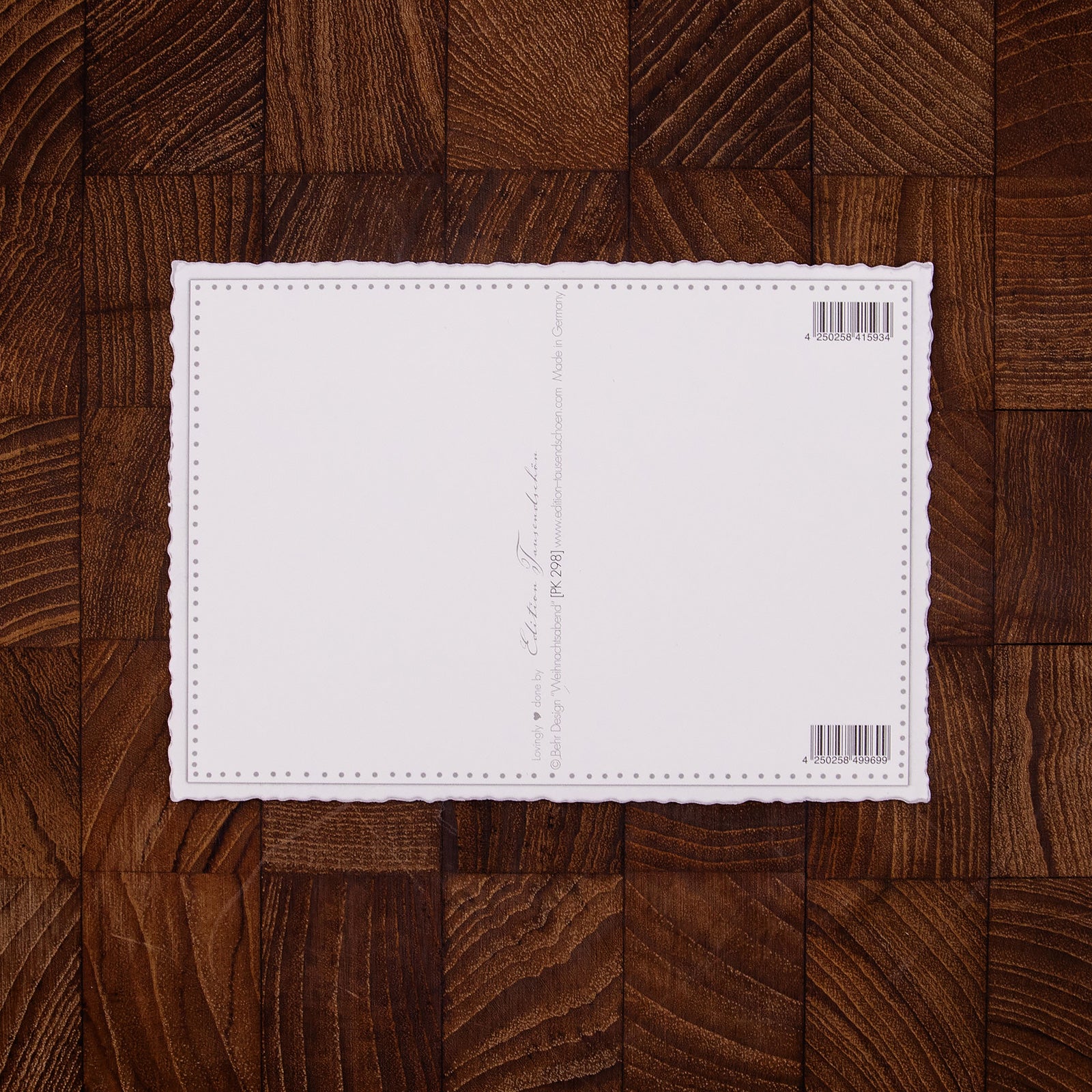 ドイツ製 クリスマス ポストカード ラメ＆ダイカット加工 天使の子供たち