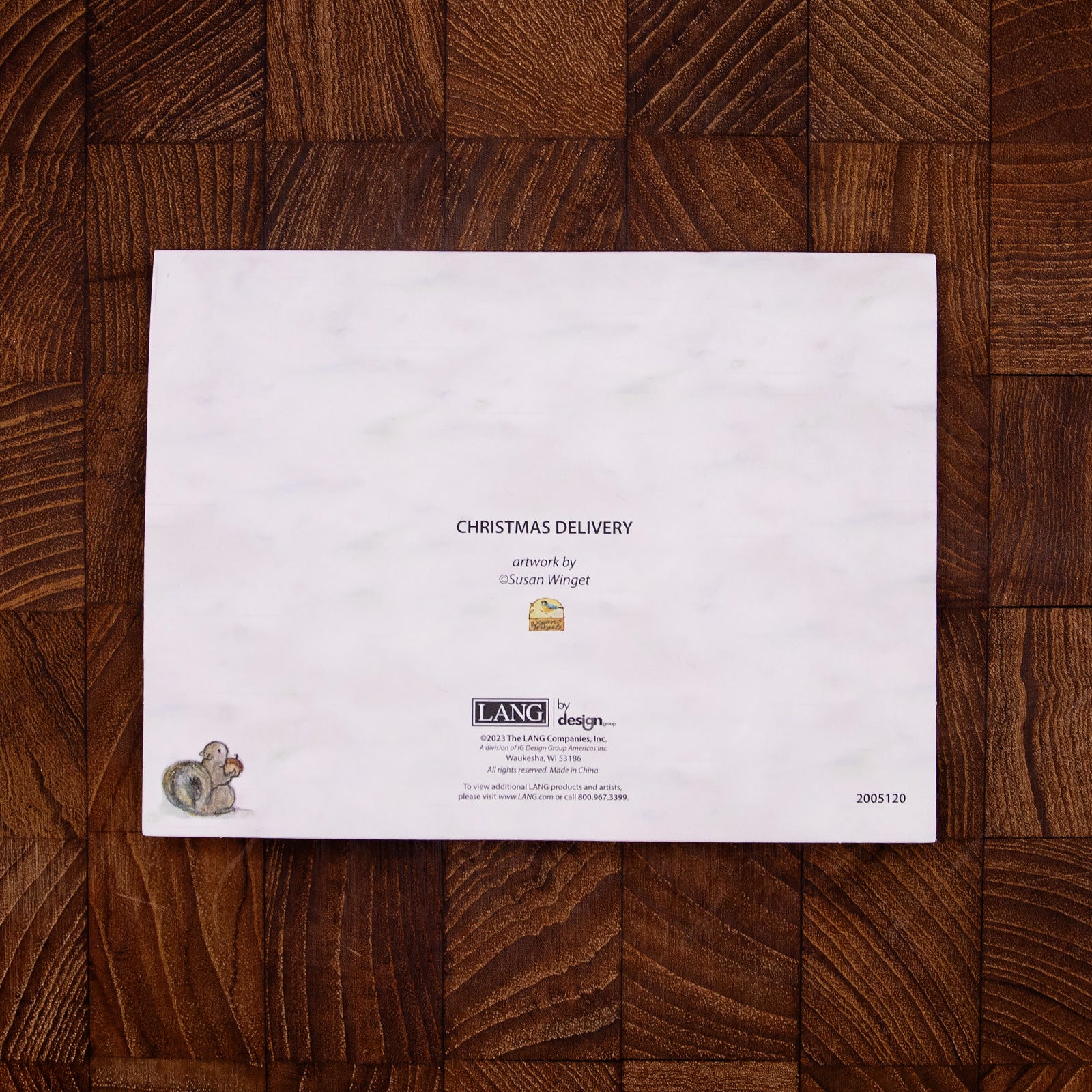 LANG社　クリスマスPOP-UP　グリッターつきグリーティングカード　カラーデザイン封筒付き　Christmas Delivery