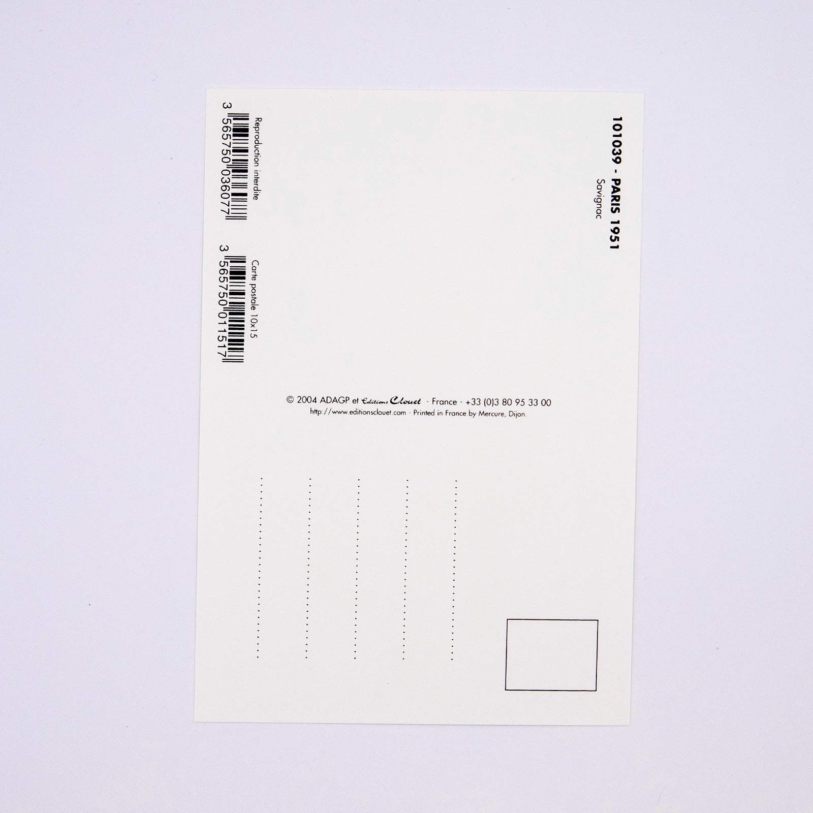 Raymond Savignac/レイモン・サヴィニャック　ポストカード PARIS