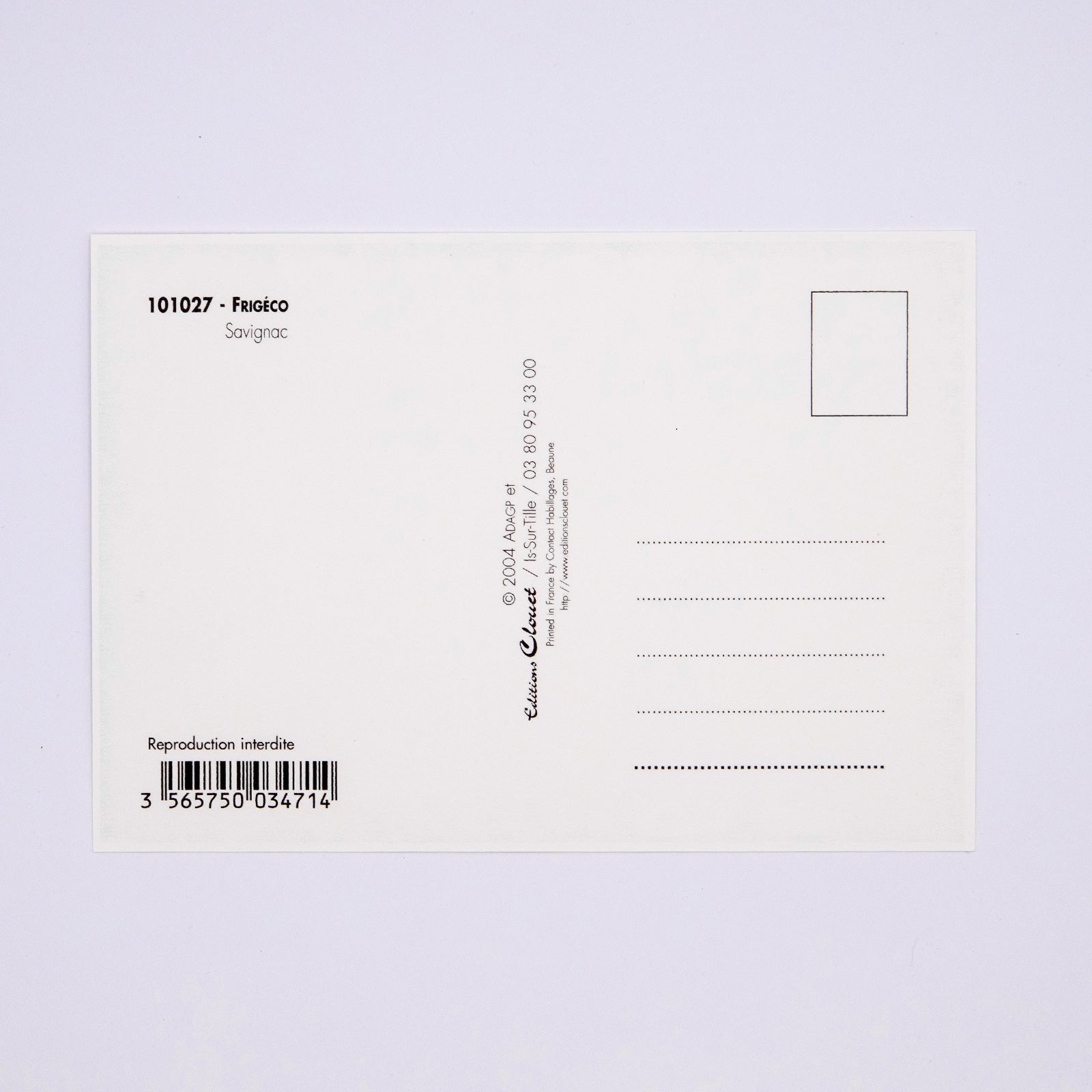 Raymond Savignac/レイモン・サヴィニャック　ポストカード FRIGECO(家電メーカー)