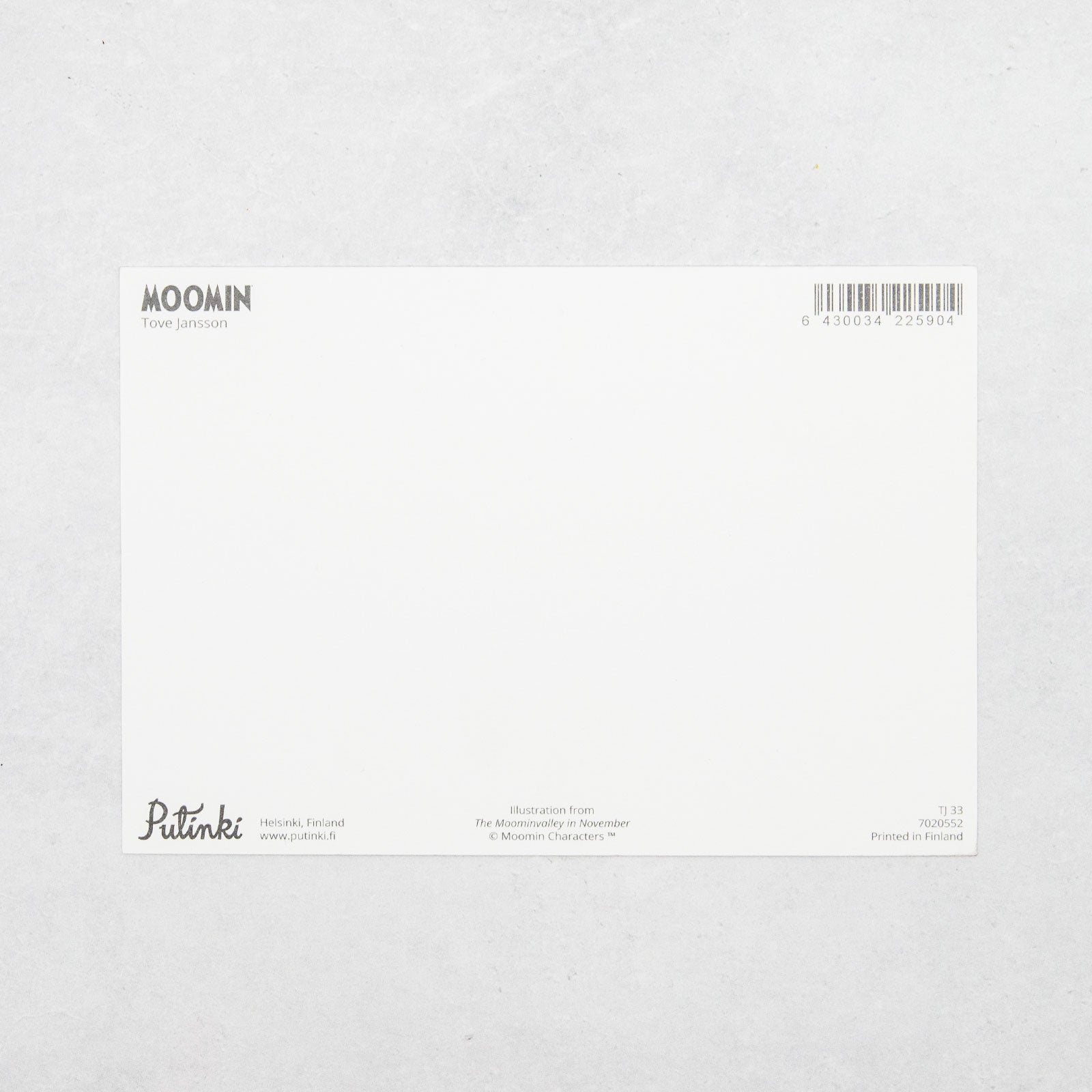 Moomin/ムーミン　ポストカード フィリフヨンカ