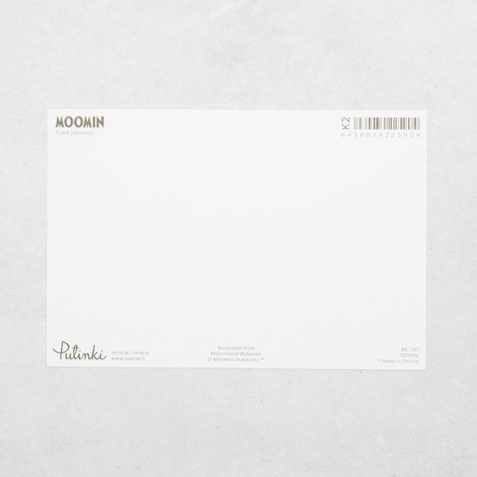 Moomin/ムーミン　ポストカード ムーミンとトゥーティッキ