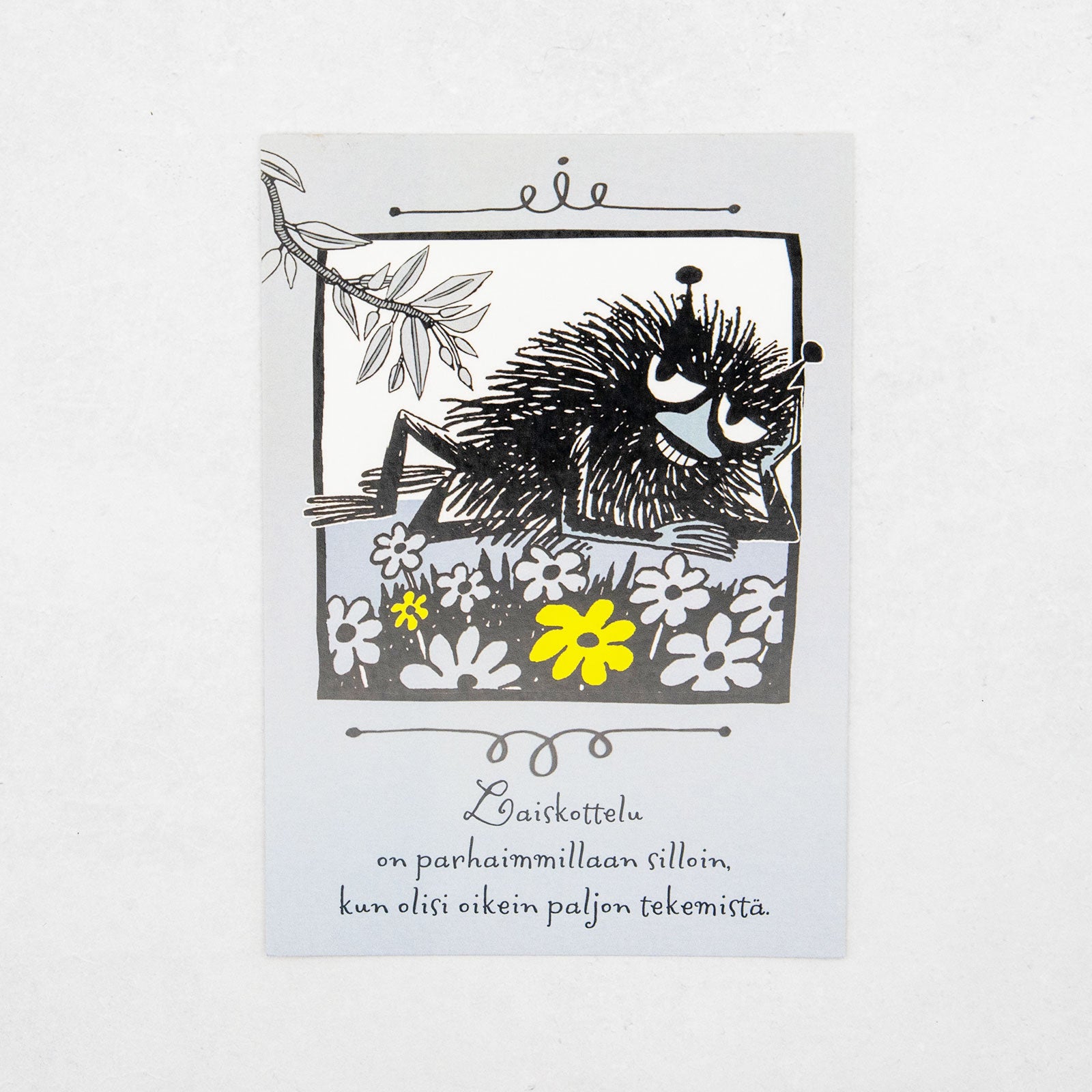 Moomin/ムーミン　ポストカード スティンキークリームグレー