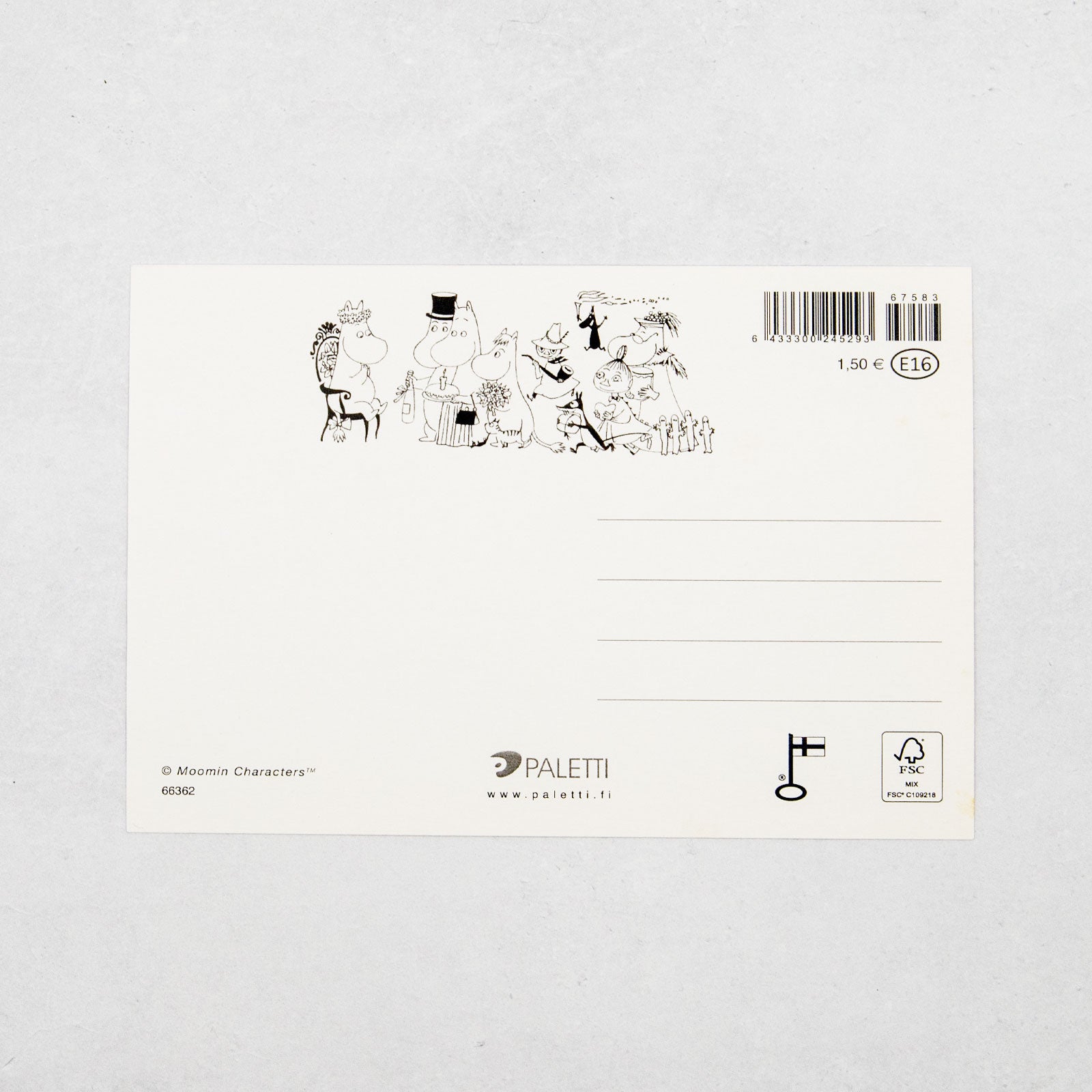 Moomin/ムーミン　ポストカード フローレンクリームパープル