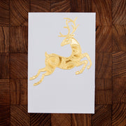 クリスマス「黄金に輝くトナカイ」メッセージカード