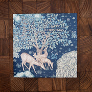 クリスマス ウィリアム・モリス「小川の鹿」　メッセージカード