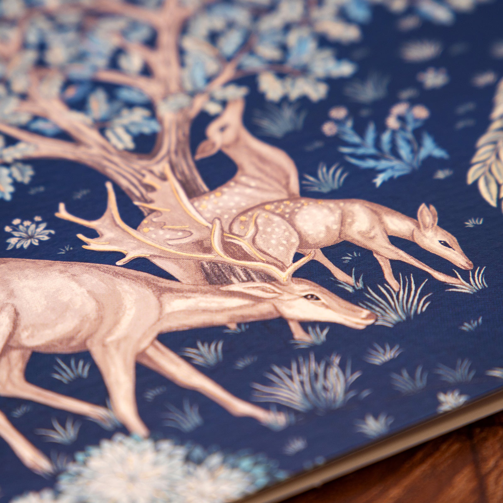 クリスマス ウィリアム・モリス「小川の鹿」　メッセージカード