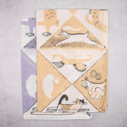 トラネコボンボン　大判蚊帳生地ふきん