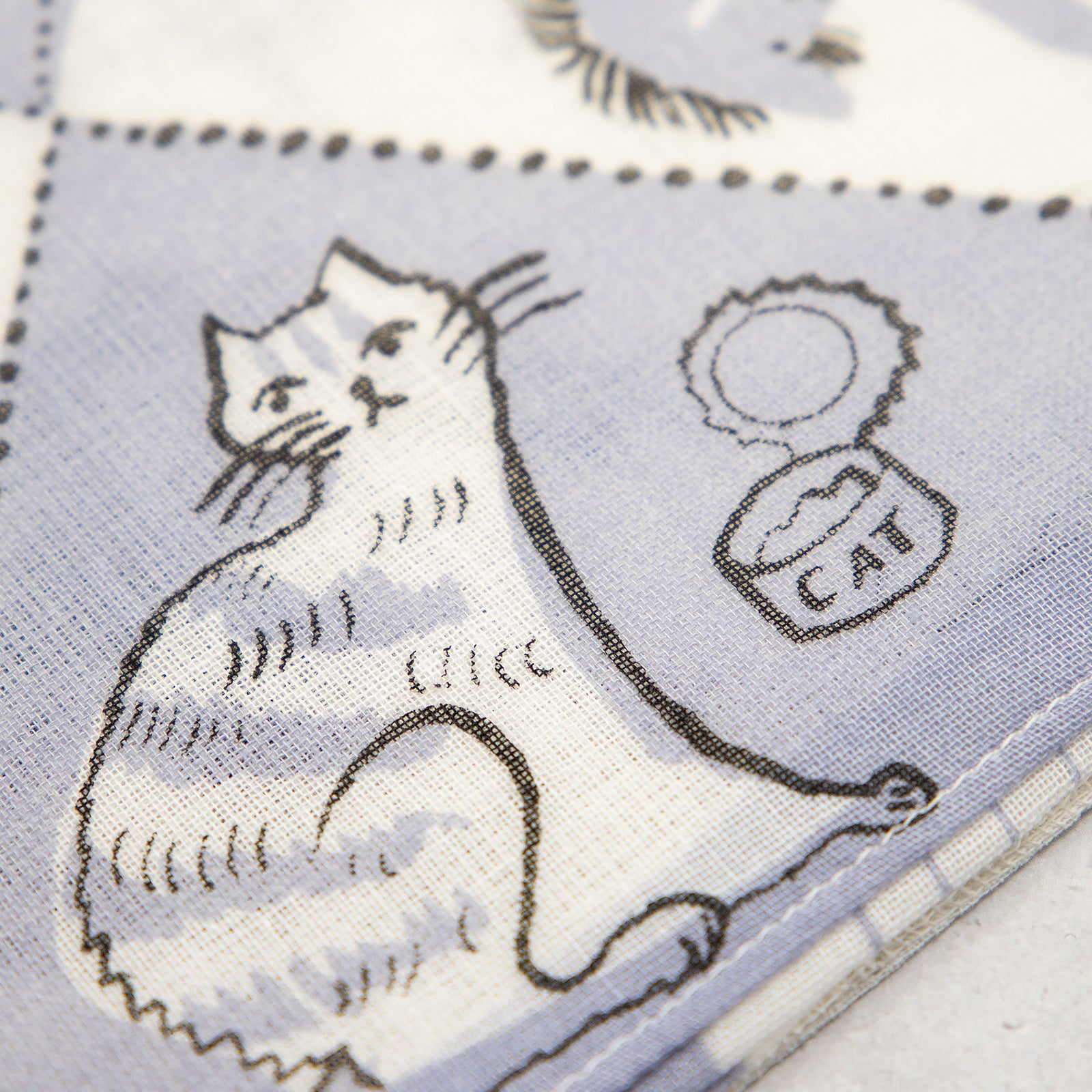 トラネコボンボン　大判蚊帳生地ふきん