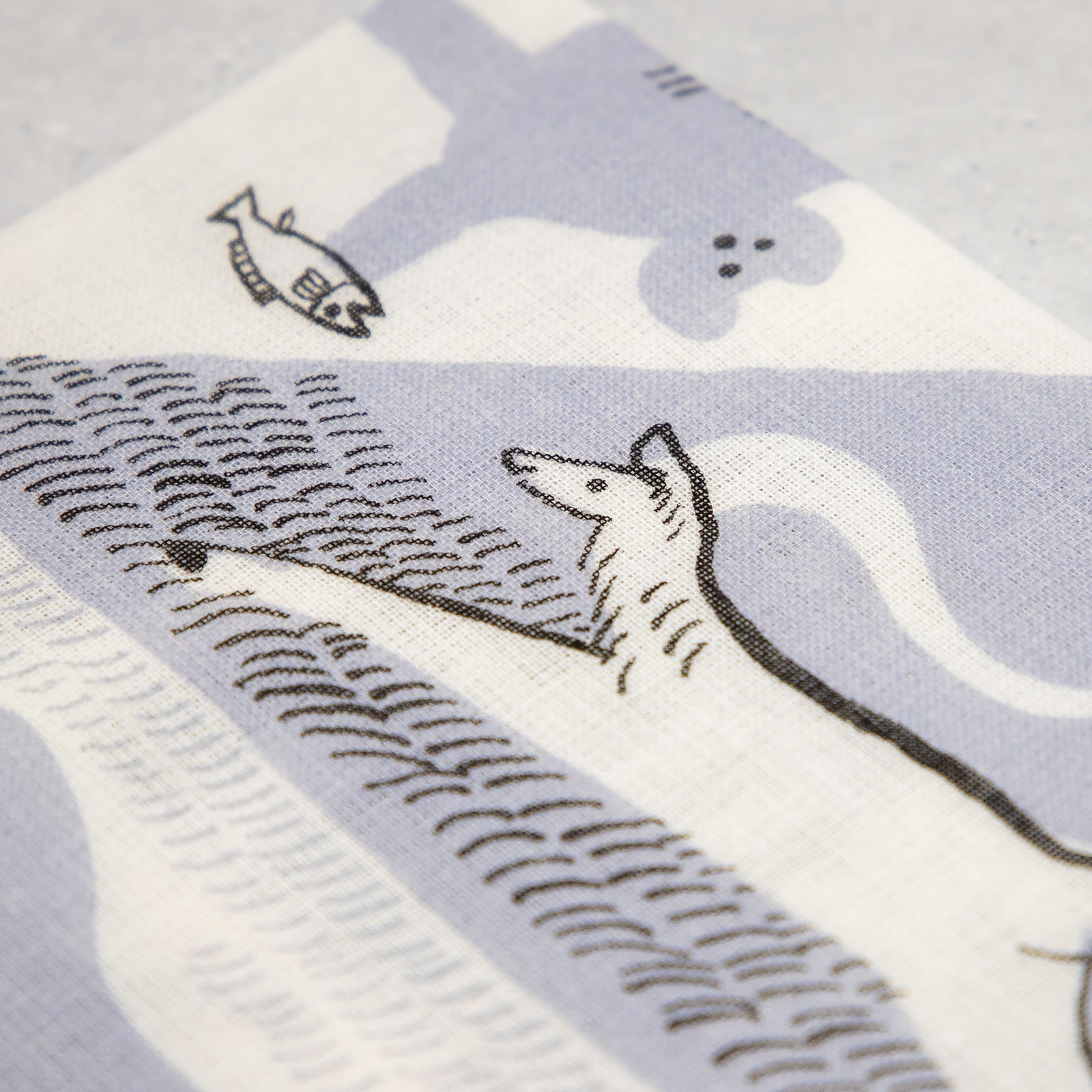 トラネコボンボン　大判蚊帳生地ふきん