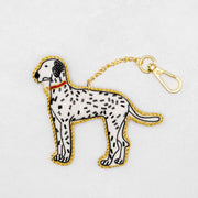 COTTAGE/コテージ　ザリ刺繍 キーホルダー ダルメシアン