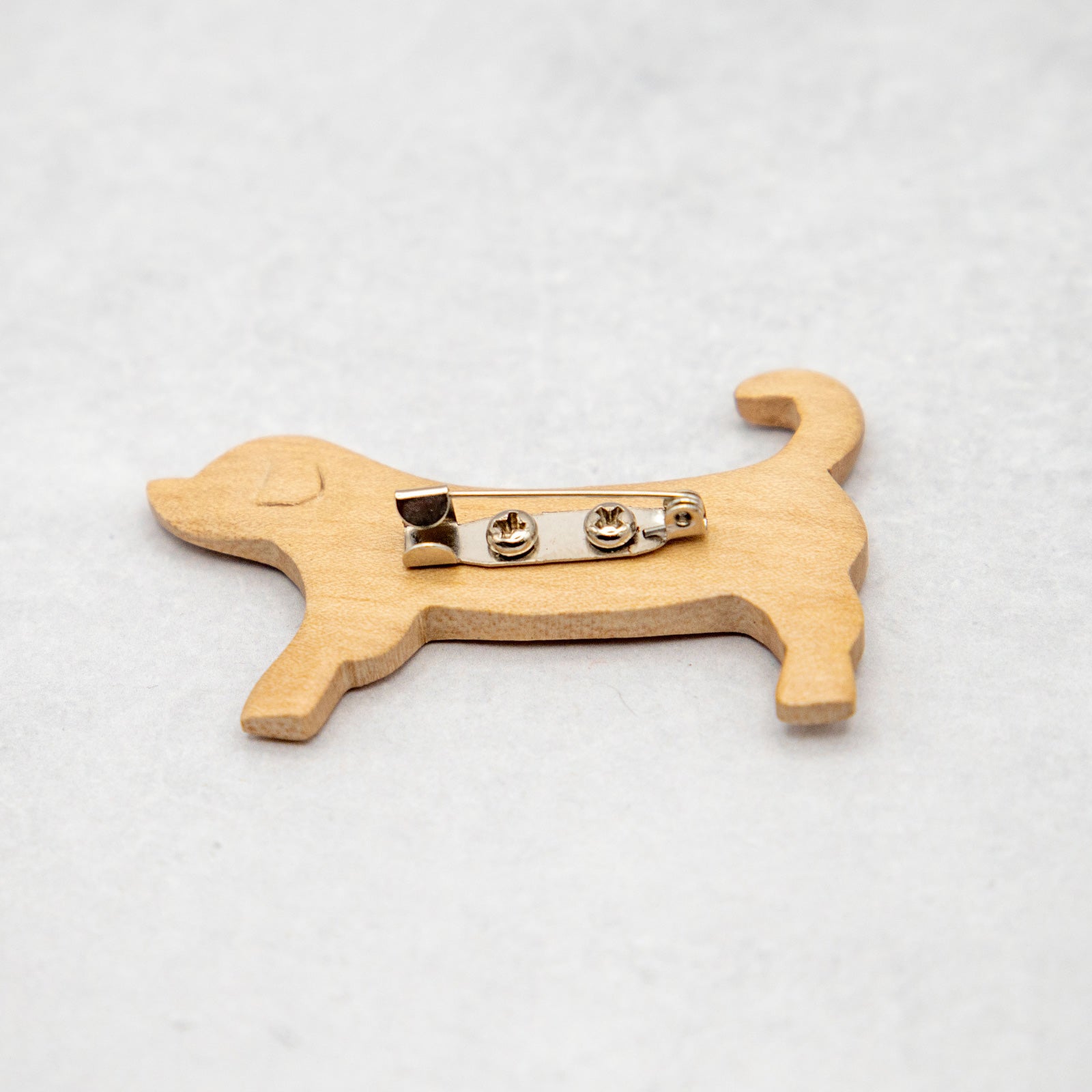 ウッド ダックスフントブローチ