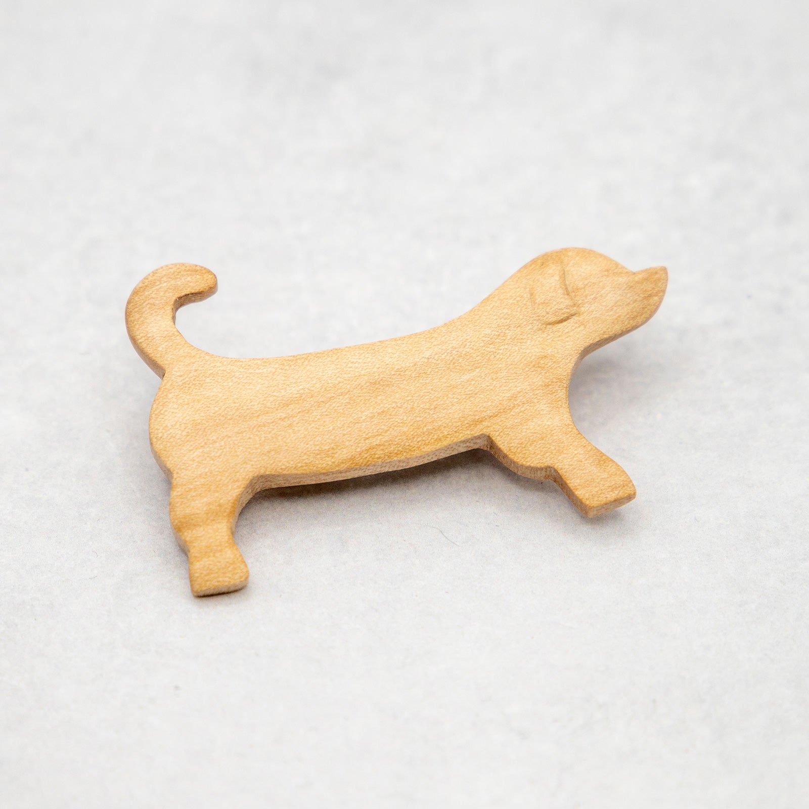 ウッド ダックスフントブローチ