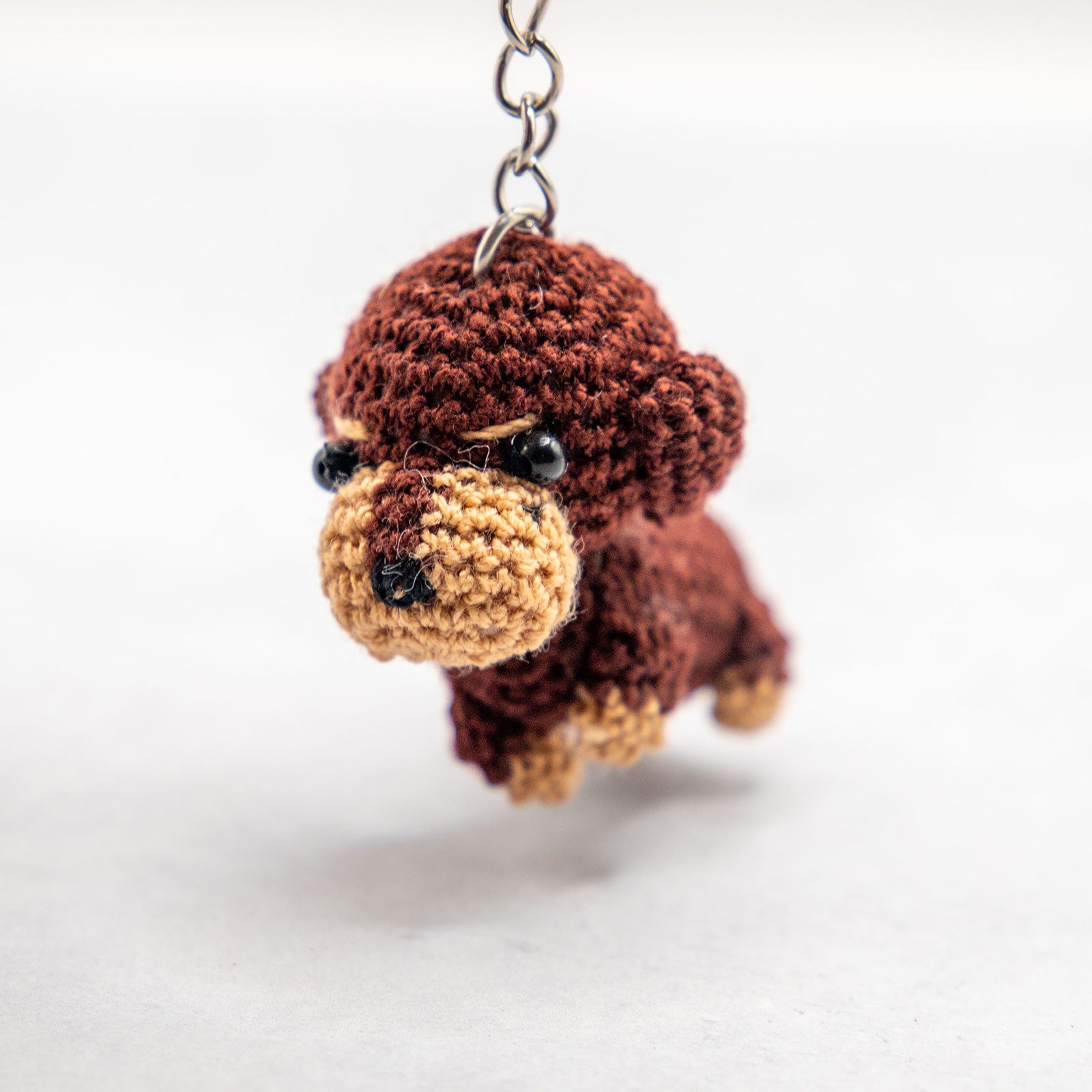 あみぐるみ　ダックスフント　キーホルダー