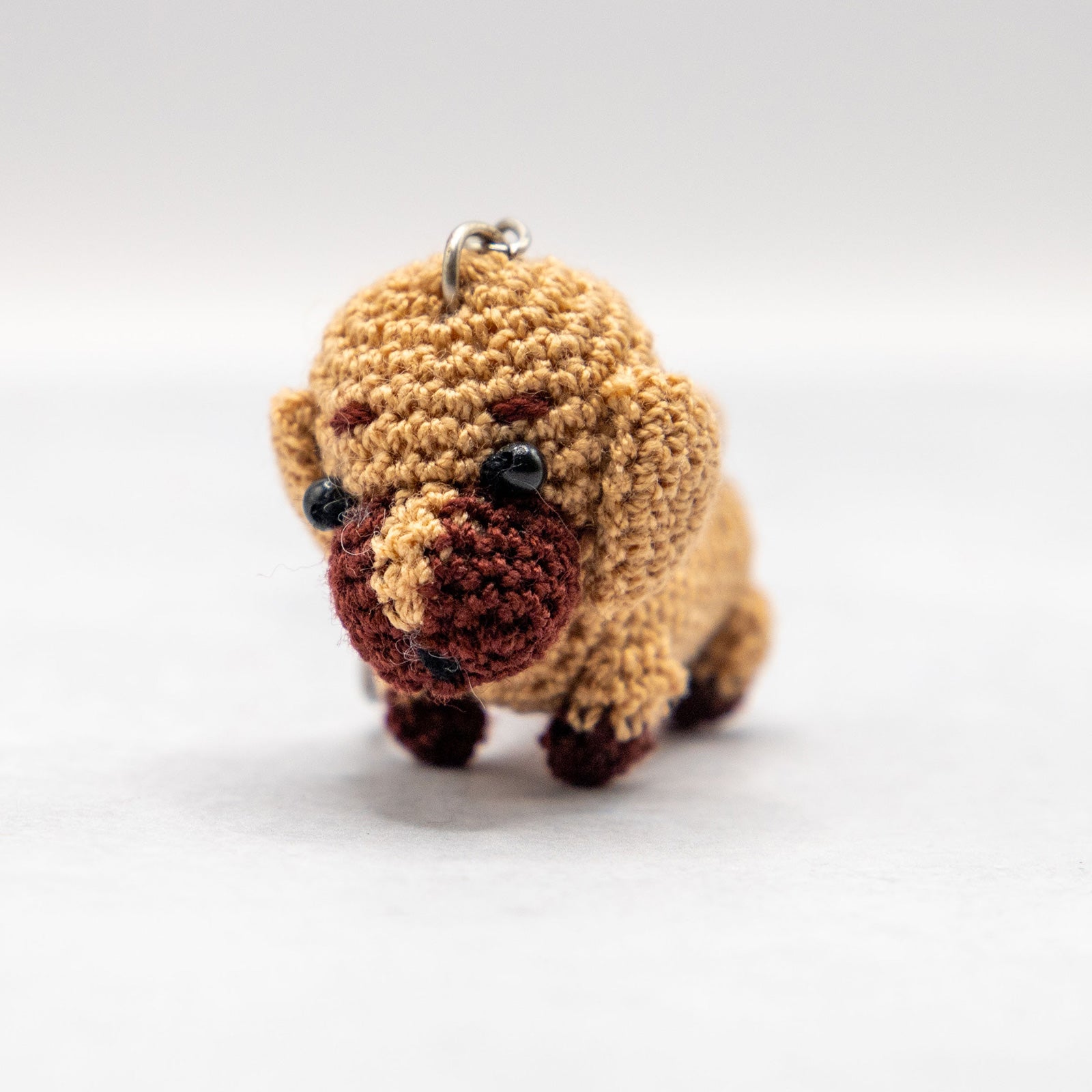 あみぐるみ　ダックスフント　キーホルダー