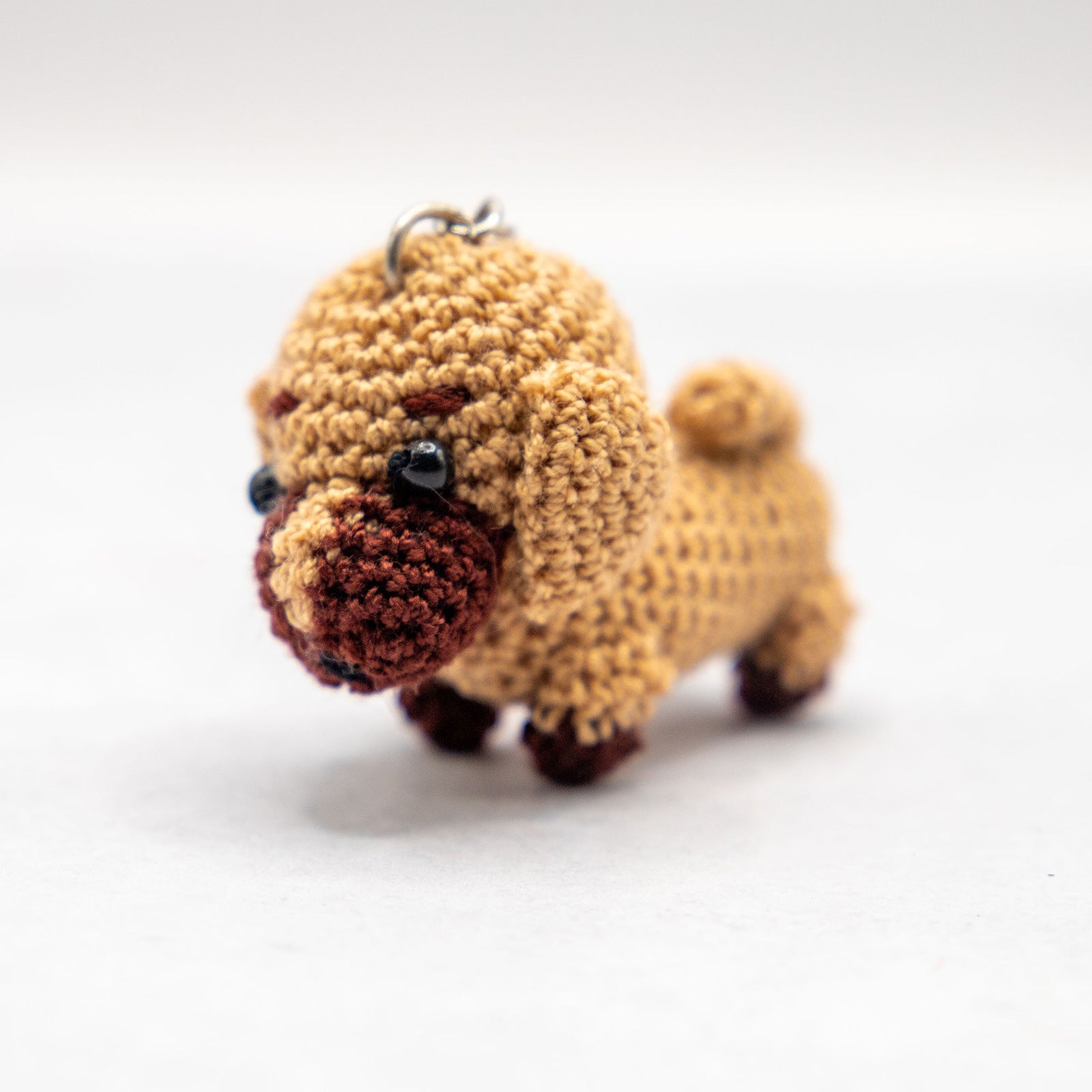 あみぐるみ　ダックスフント　キーホルダー