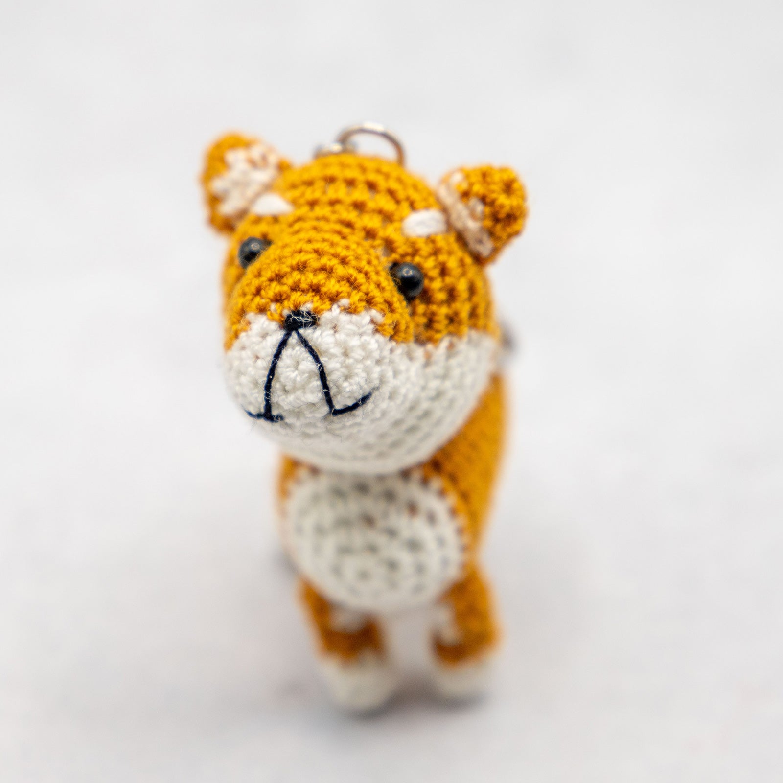 あみぐるみ　柴犬　キーホルダー