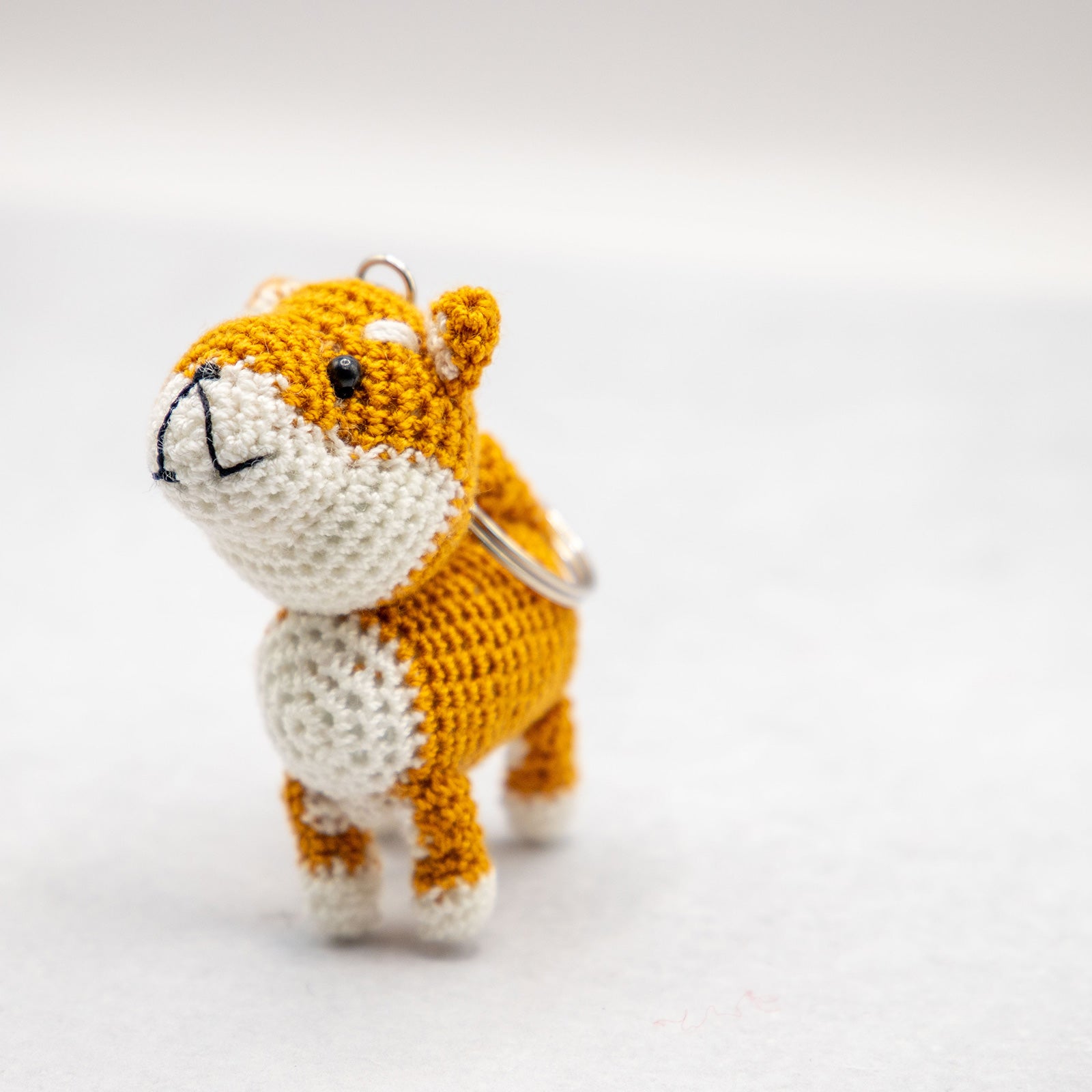 あみぐるみ　柴犬　キーホルダー