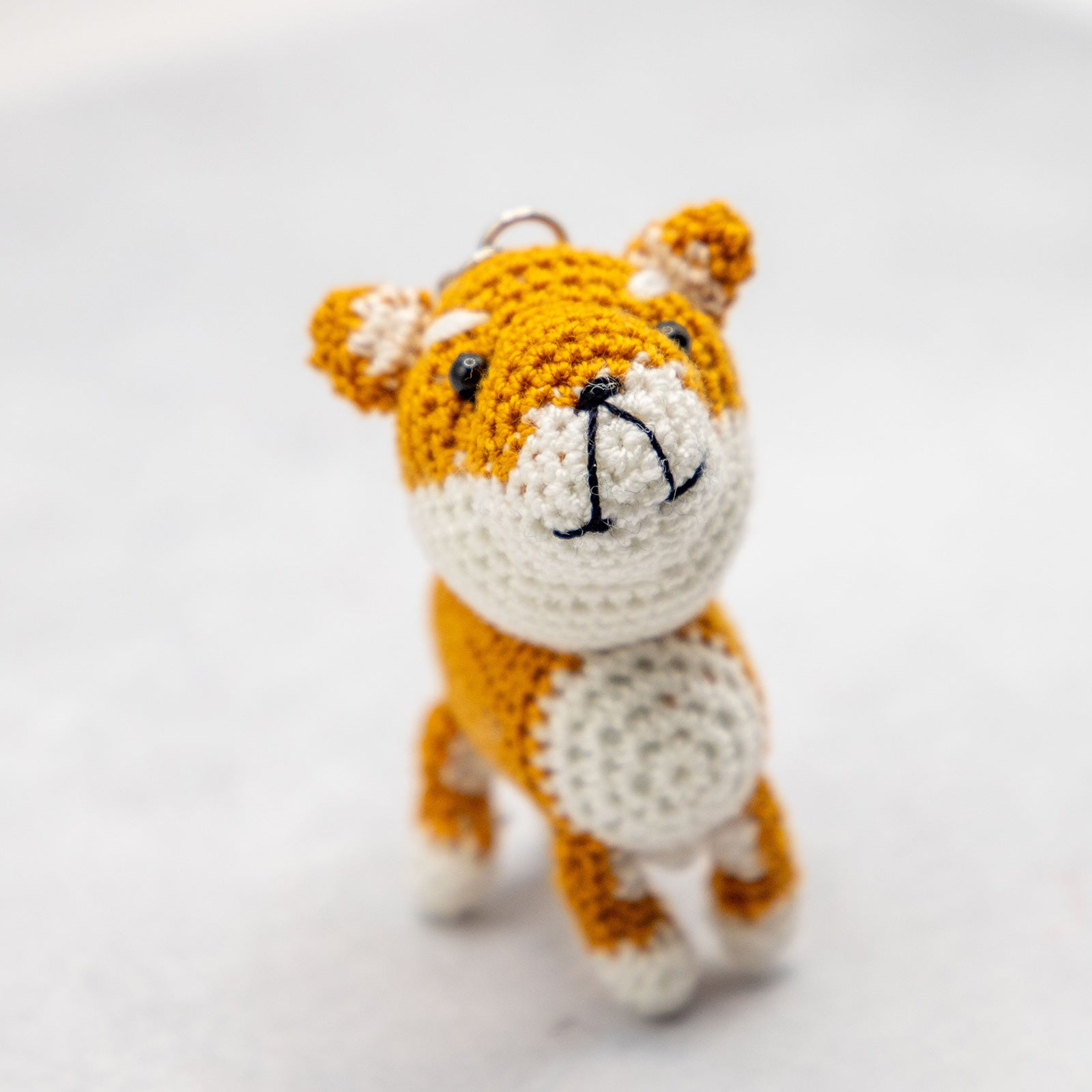 あみぐるみ　柴犬　キーホルダー