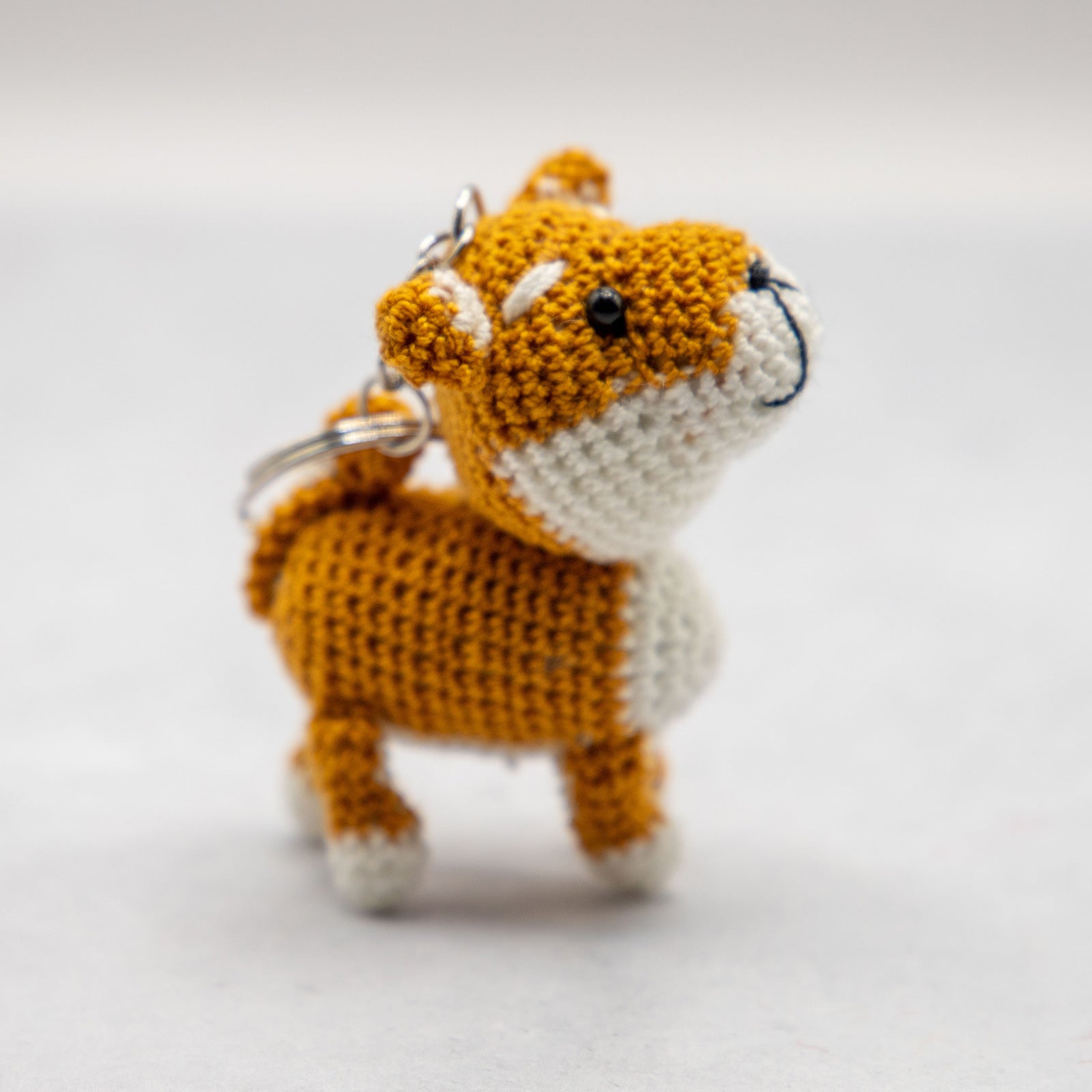 あみぐるみ　柴犬　キーホルダー