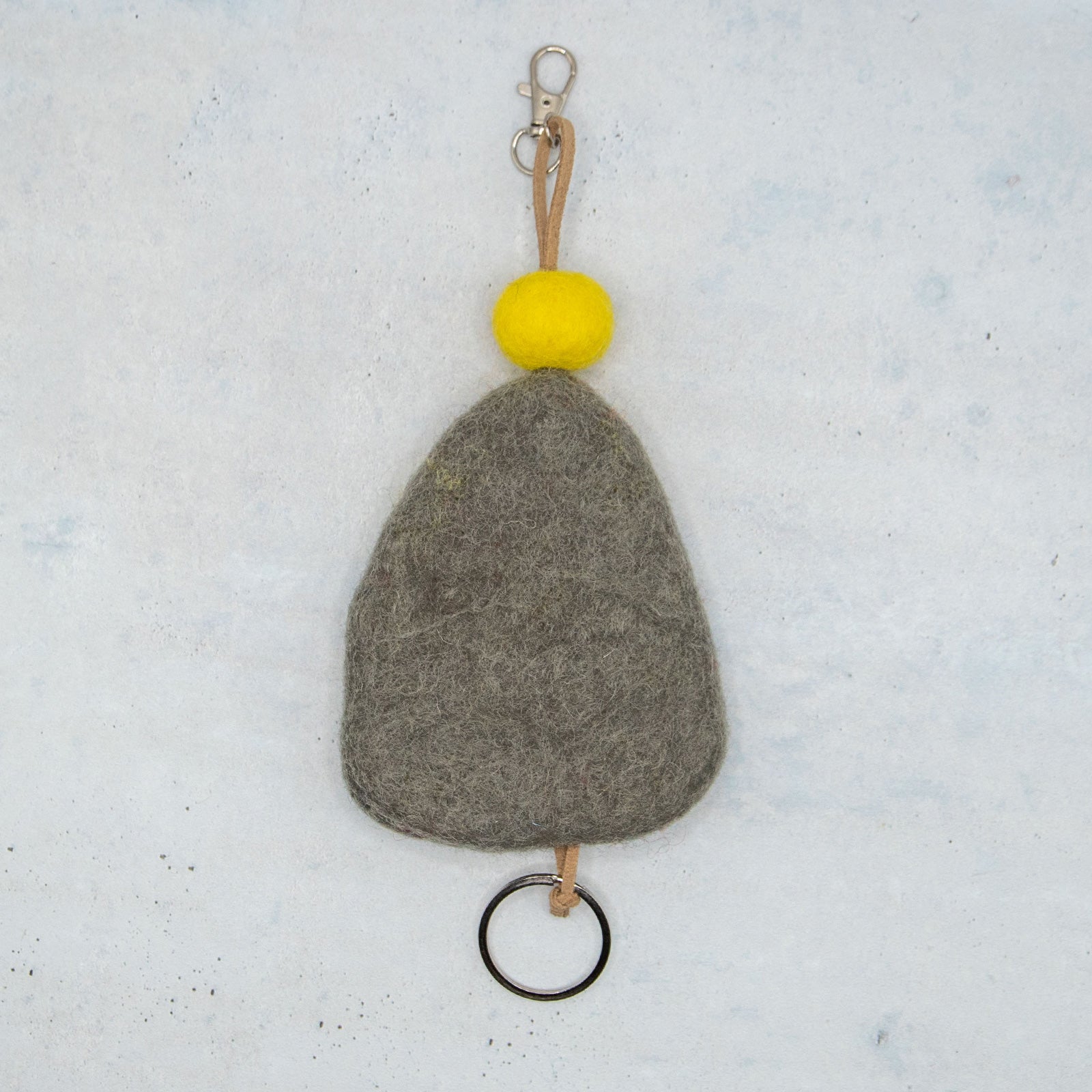 フェアトレード　羊毛フェルト 水玉 ドット キーケース