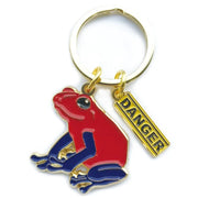 キーホルダー　アニマルキーリング イチゴヤドクガエル