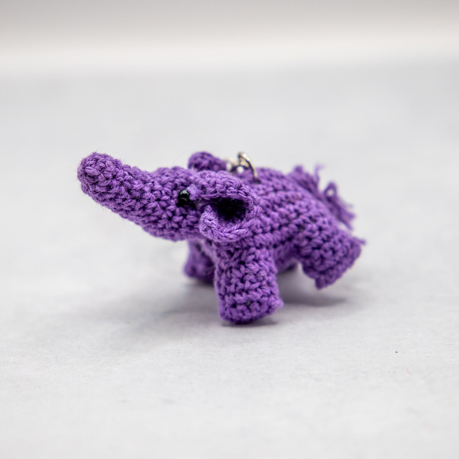 あみぐるみ　ゾウ　キーホルダー