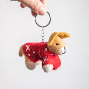 COTTAGE/コテージ　フェルトキーホルダー コーギー