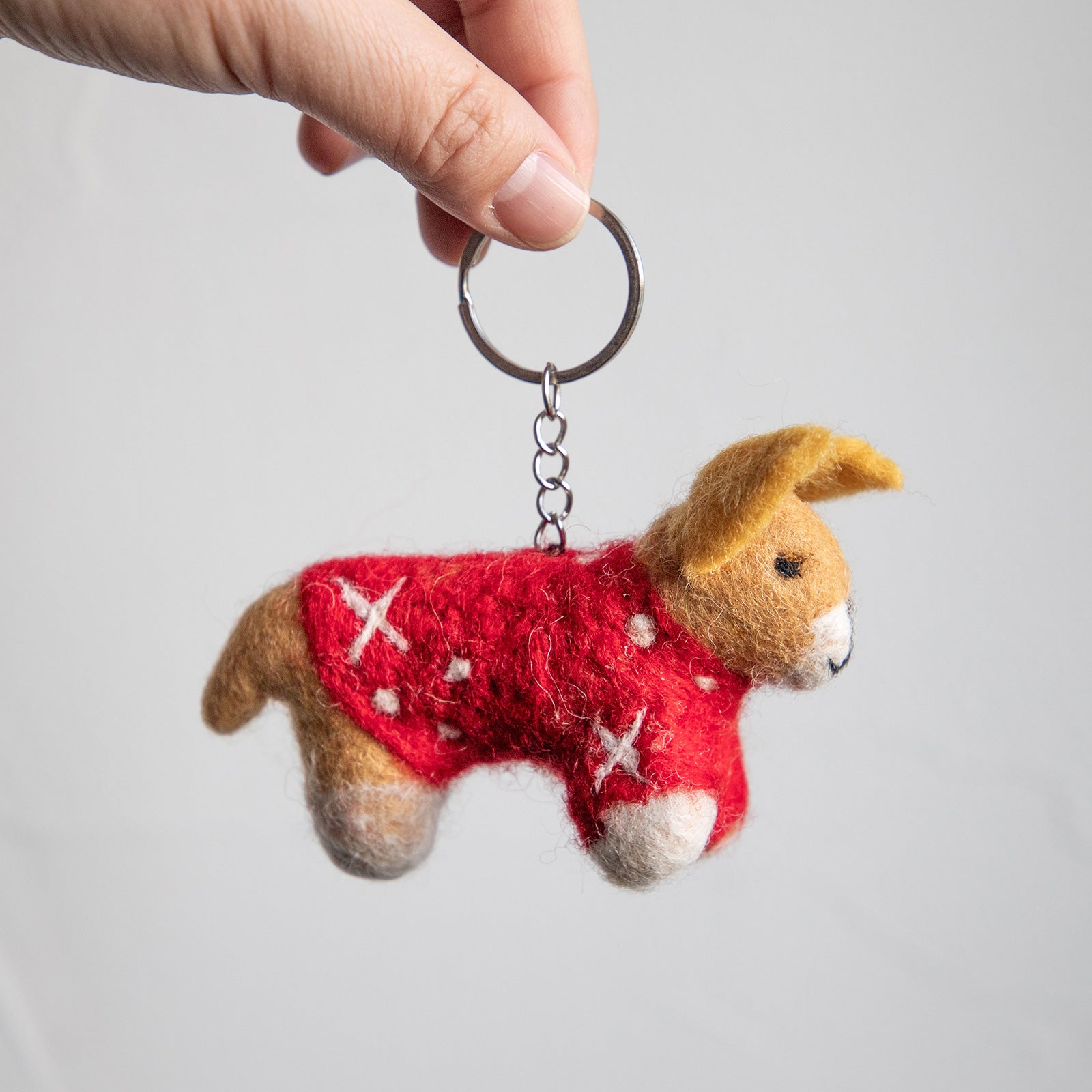 COTTAGE/コテージ　フェルトキーホルダー コーギー