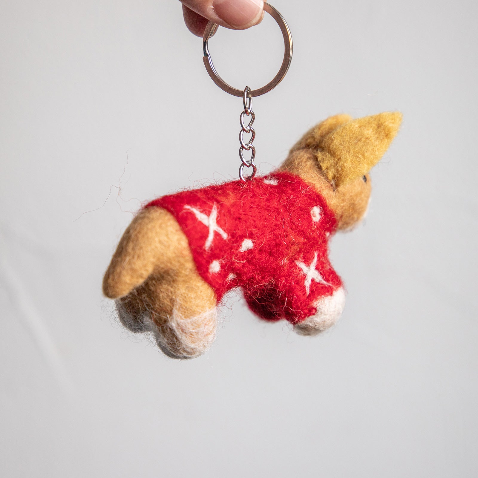 COTTAGE/コテージ　フェルトキーホルダー コーギー