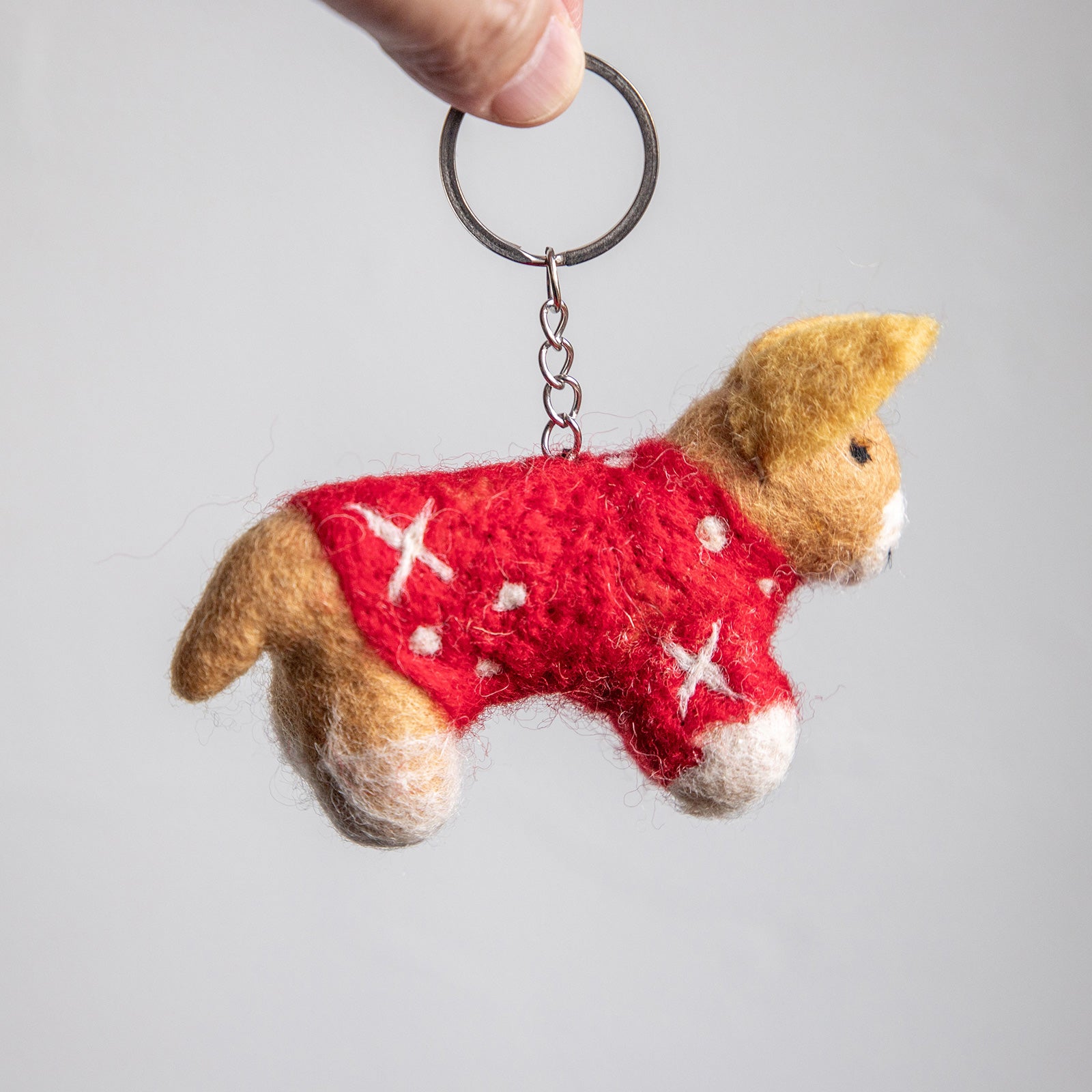 COTTAGE/コテージ　フェルトキーホルダー コーギー