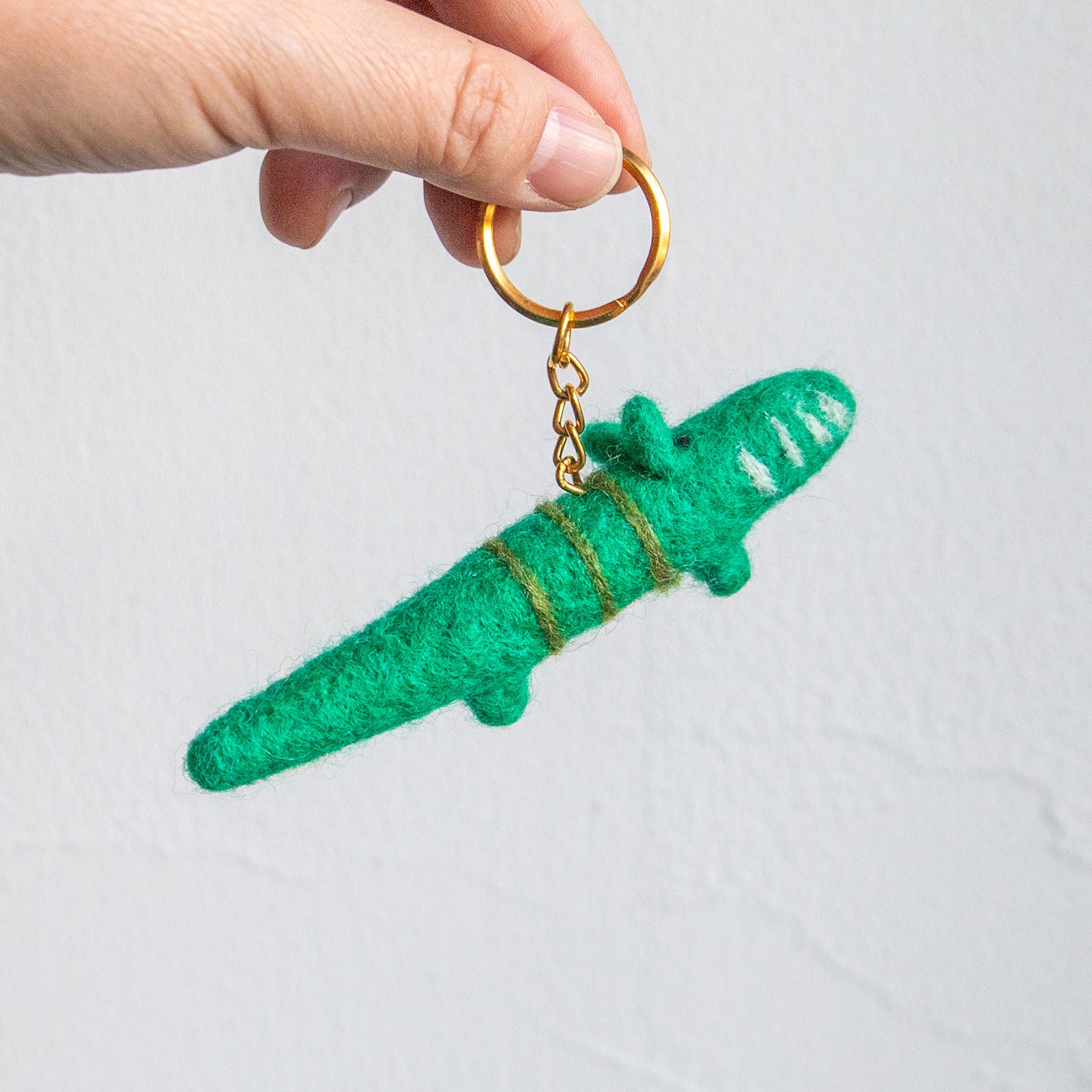 COTTAGE/コテージ　フェルトキーホルダー ワニ