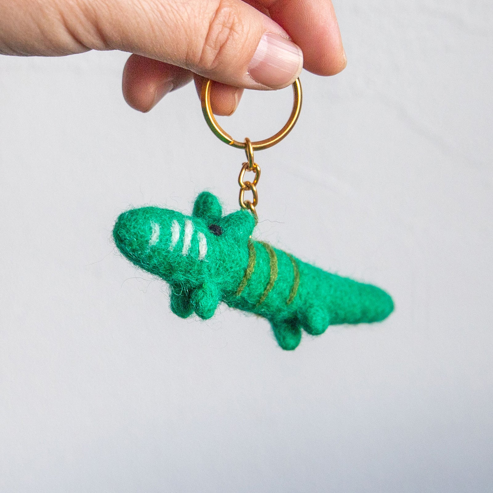 COTTAGE/コテージ　フェルトキーホルダー ワニ