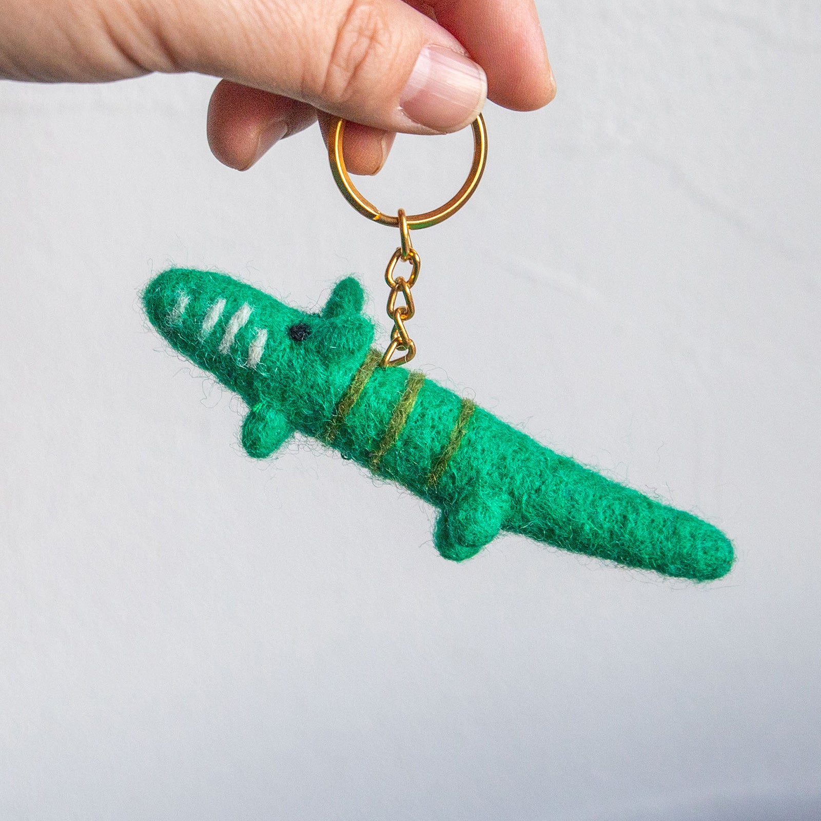 COTTAGE/コテージ　フェルトキーホルダー ワニ