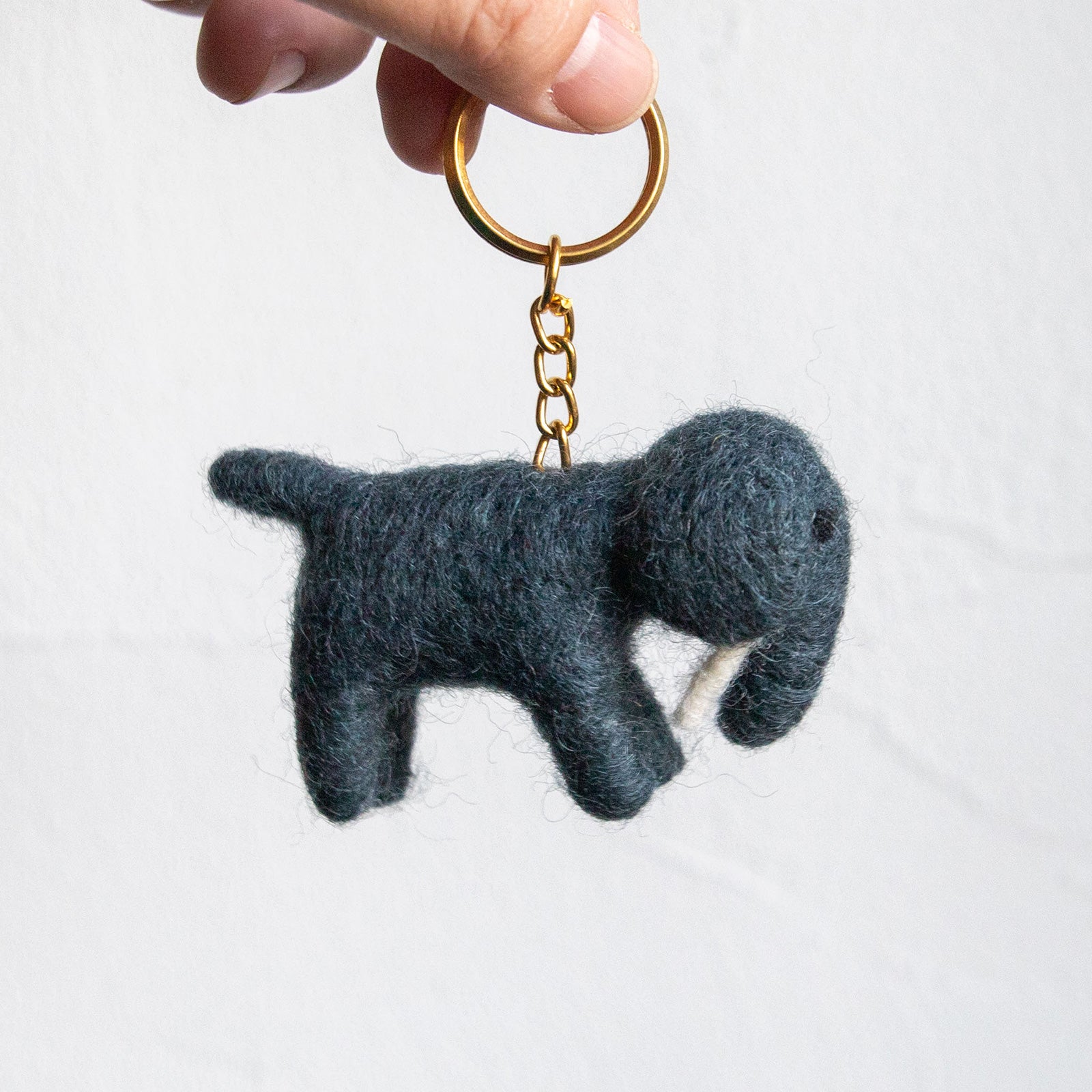 COTTAGE/コテージ　フェルトキーホルダー ゾウ