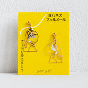 gargle/ガーグル　メタル真珠の耳飾りの少女 ゴールド イヤリング