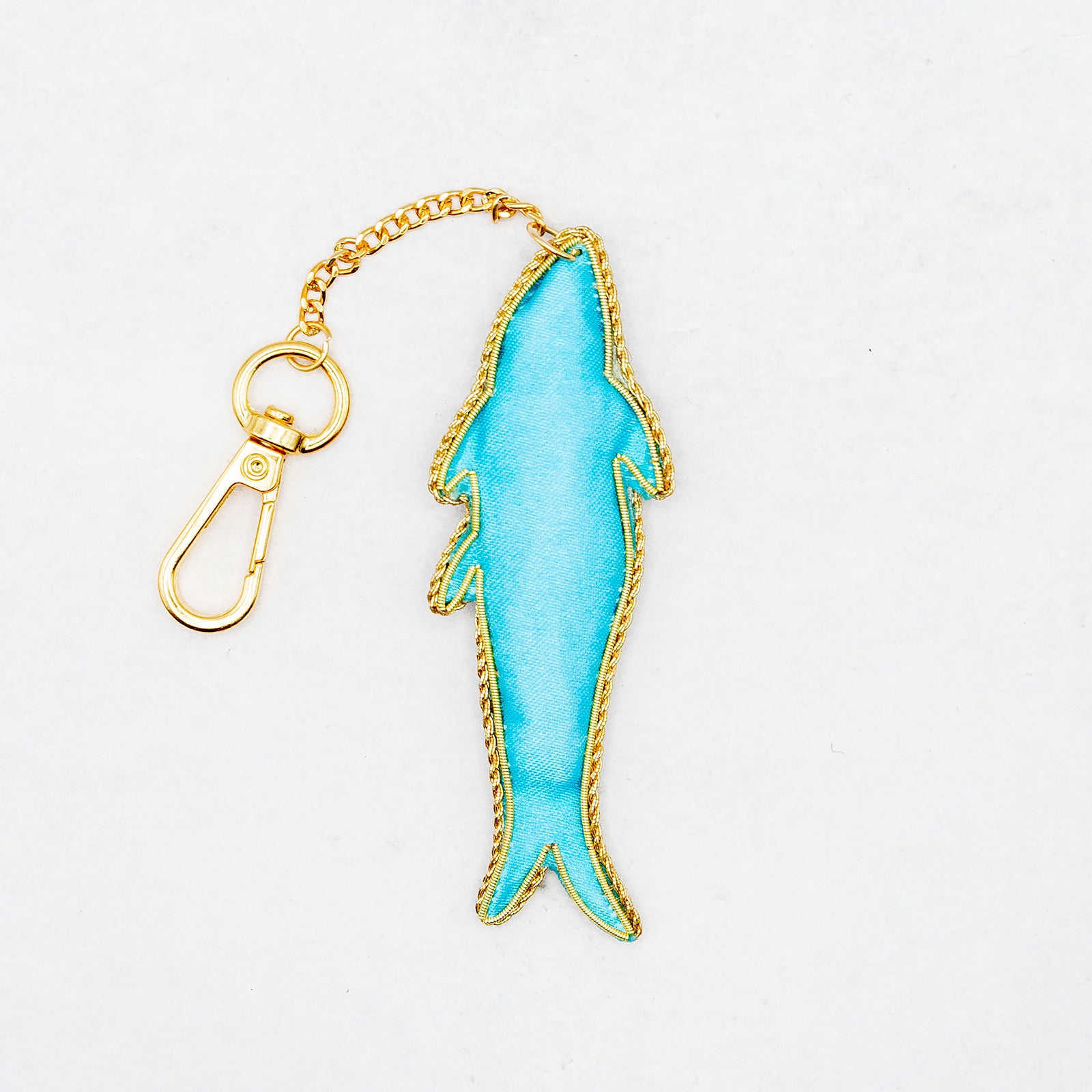 COTTAGE/コテージ　ザリ刺繍 キーホルダー 魚