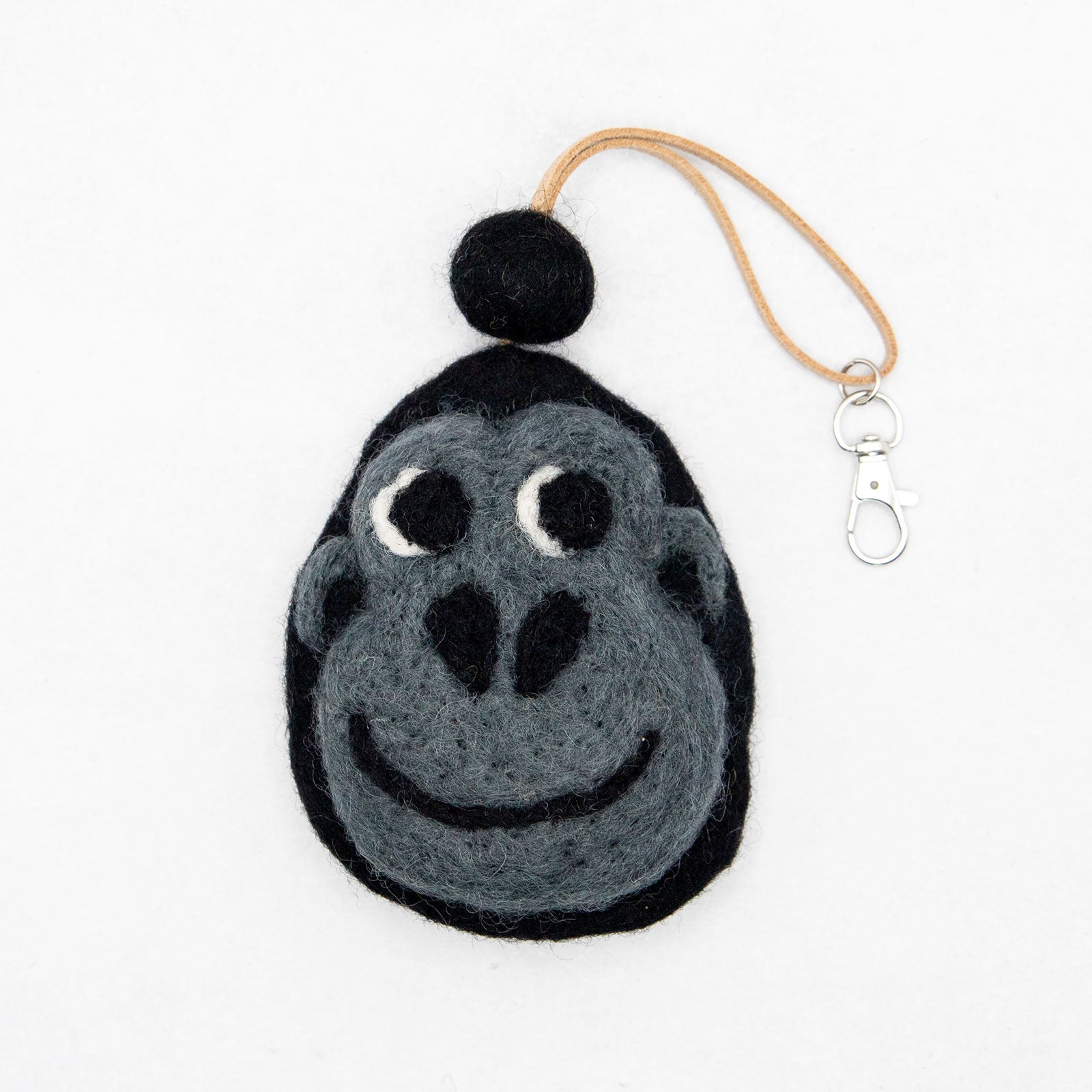 フェアトレード　羊毛フェルト ゴリラ キーケース