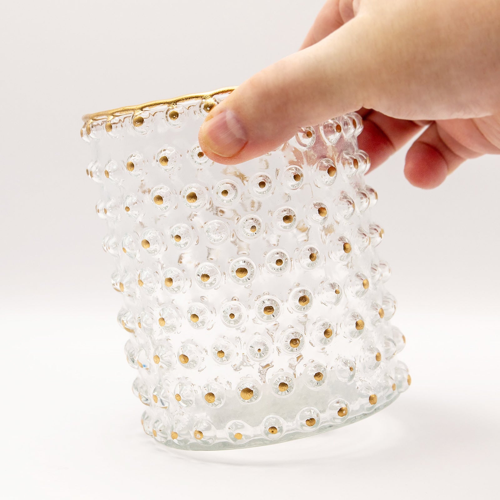 ドットガラスベース キャンドルホルダー