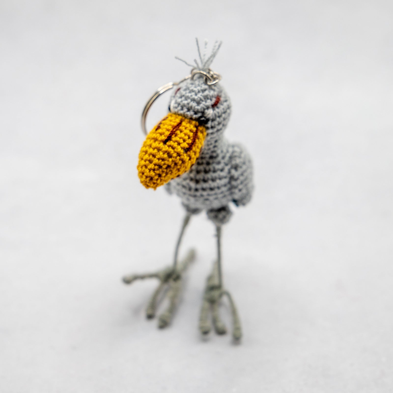 あみぐるみ　ハシビロコウ　キーホルダー