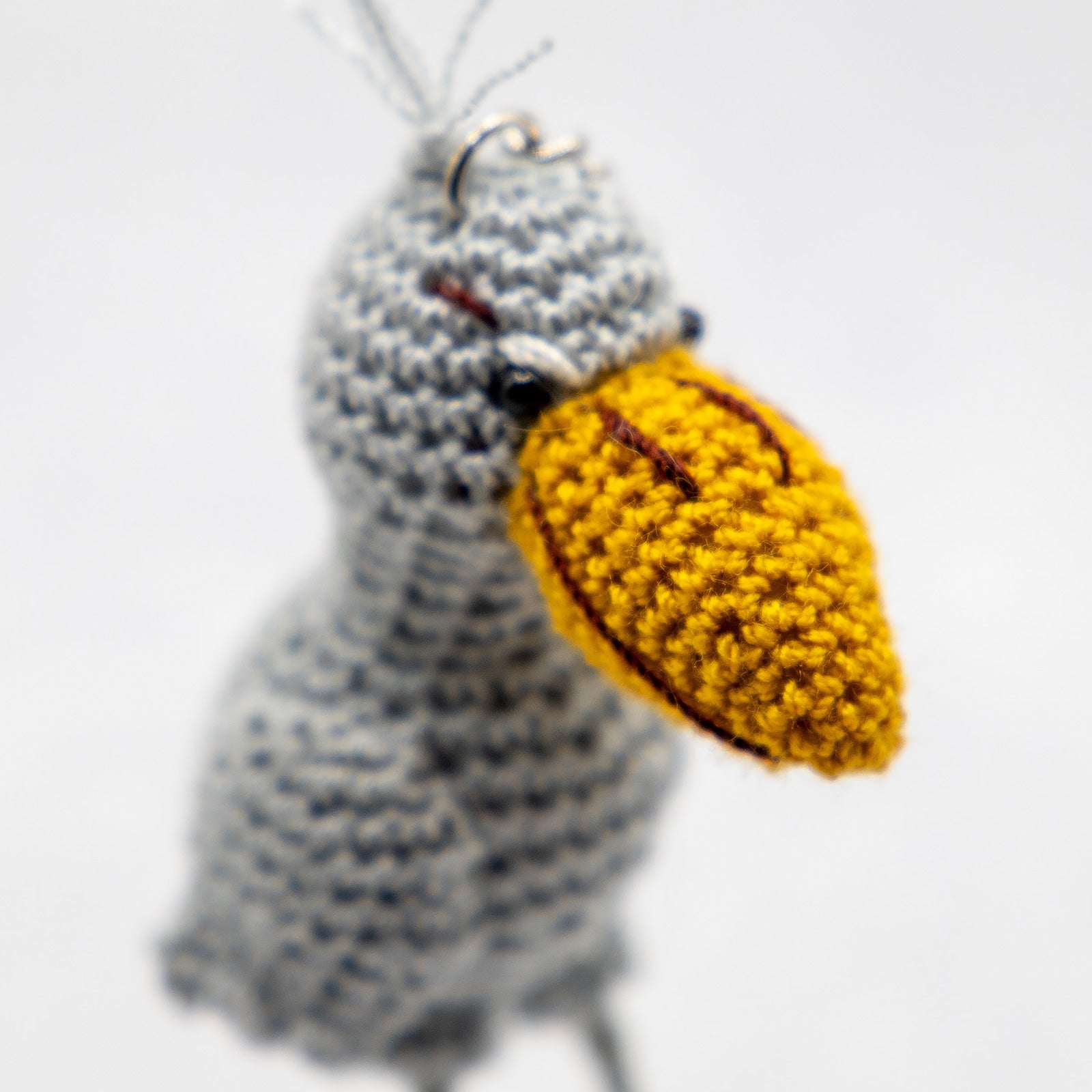 あみぐるみ　ハシビロコウ　キーホルダー