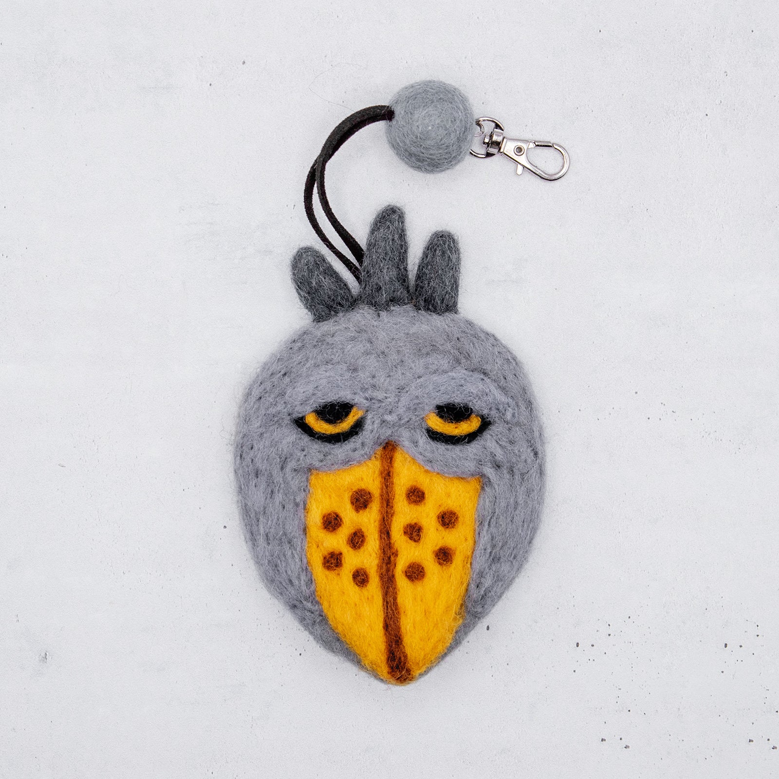 フェアトレード　羊毛フェルト ハシビロコウ キーケース