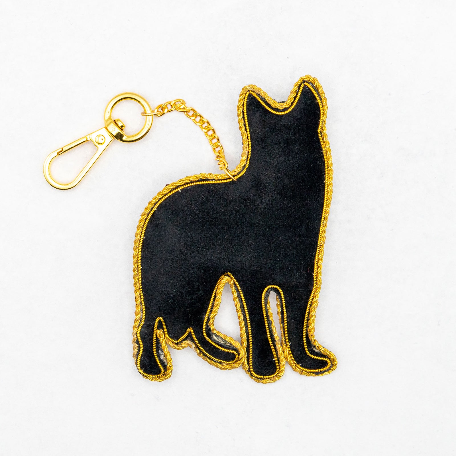 COTTAGE/コテージ　ザリ刺繍 キーホルダー ハスキー