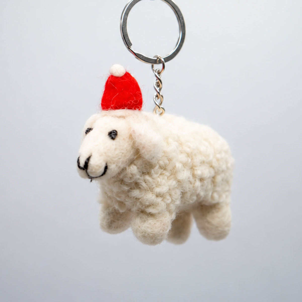 フェルトキーホルダー サンタ羊