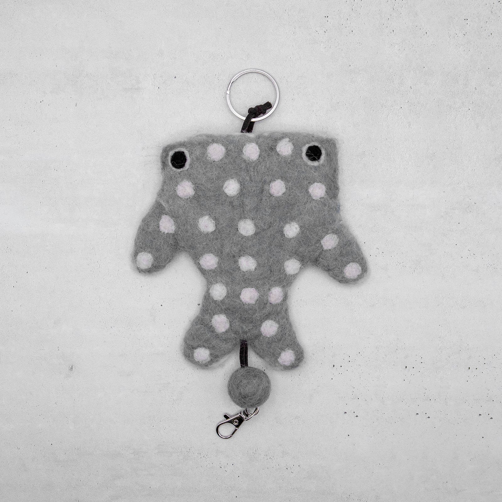 フェアトレード　羊毛フェルト ジンベイザメ キーケース