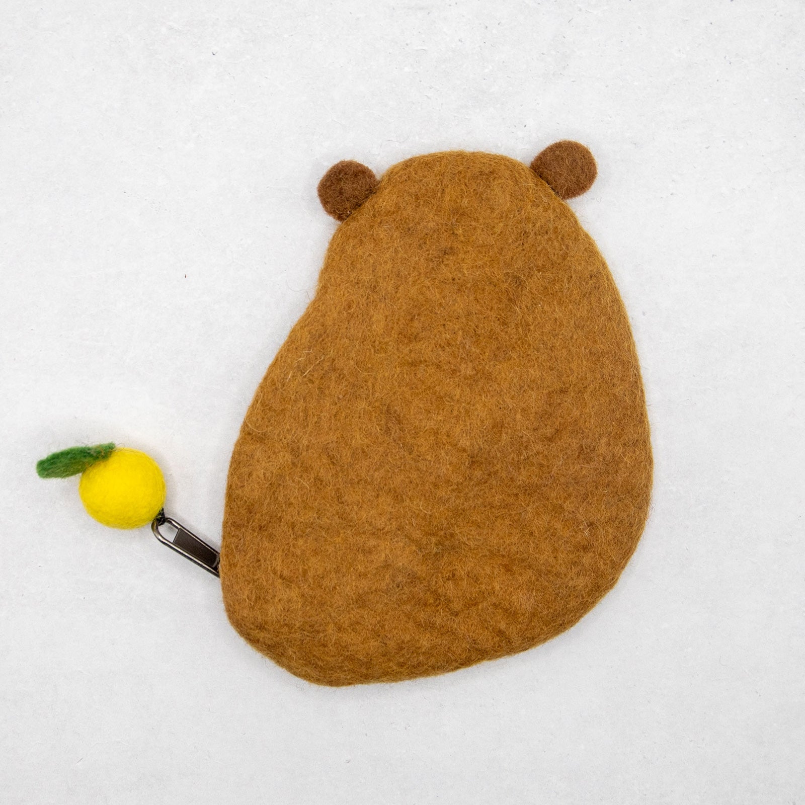 フェアトレード　羊毛フェルト カピバラ ポーチ